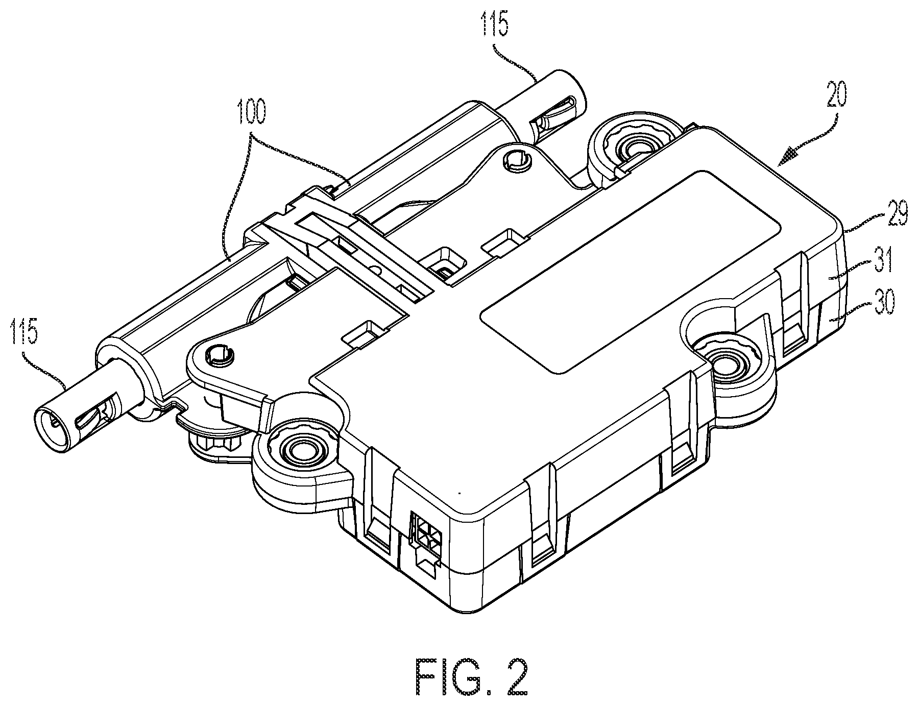 Patent US12345076 Figure 2 – Electronically actuated and locking glove box system