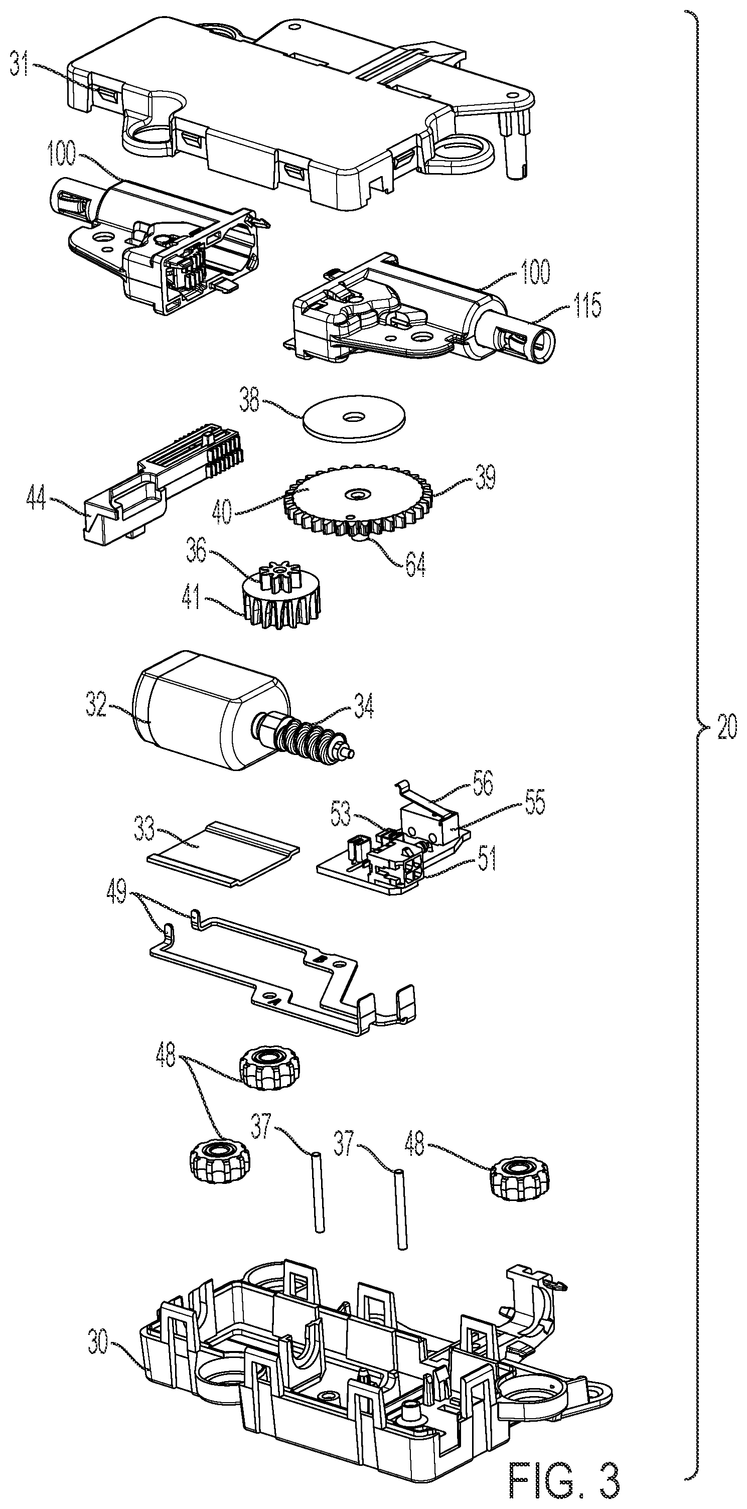 Patent US12345076 Figure 3 – Electronically actuated and locking glove box system