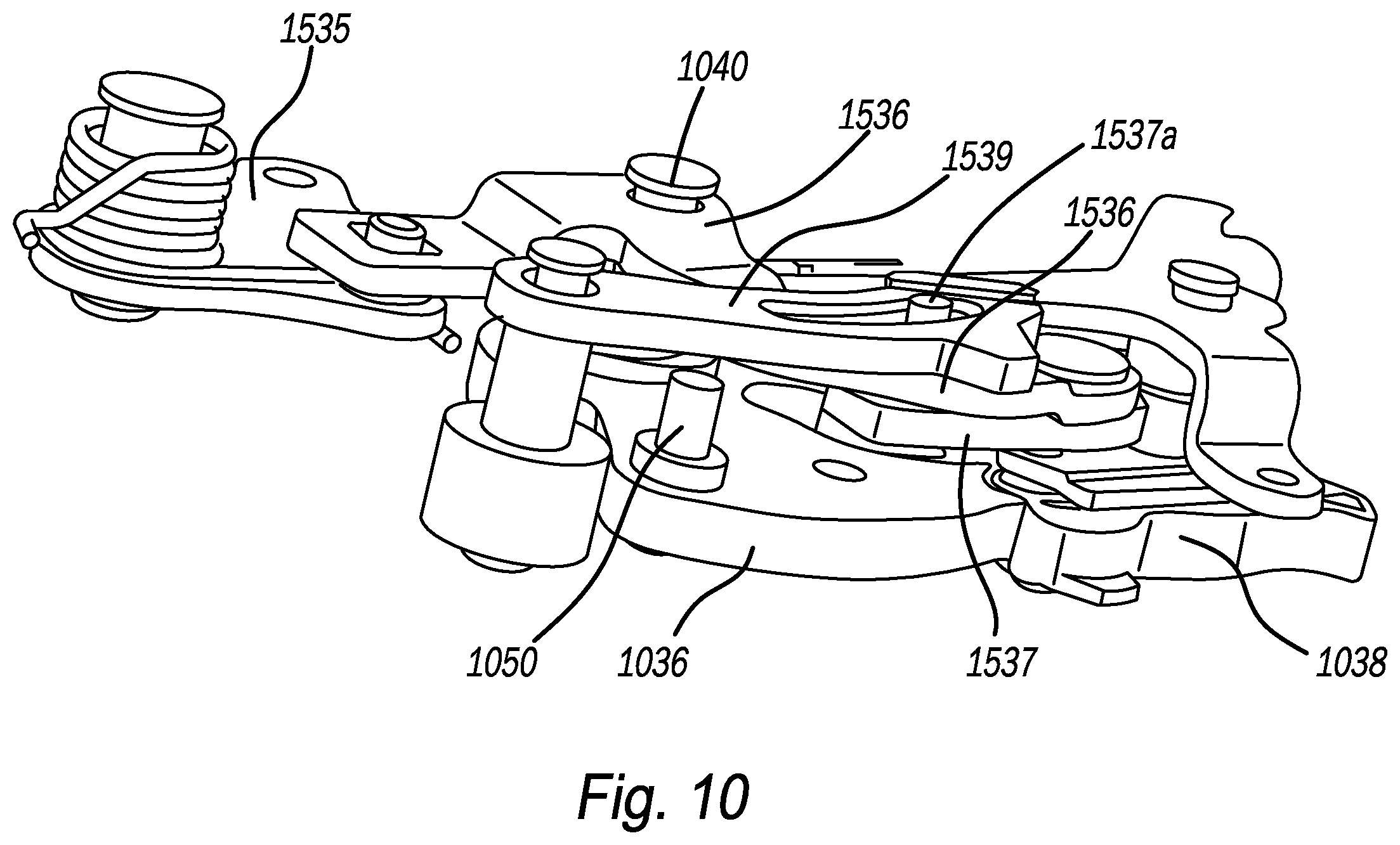 Patent US12345077 Figure 11 – Closure latch assembly equipped with a power cinch mechanism having a cinch pawl
