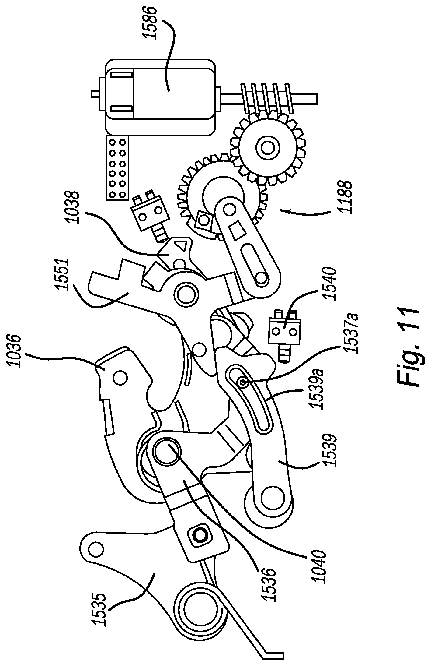 Patent US12345077 Figure 12 – Closure latch assembly equipped with a power cinch mechanism having a cinch pawl