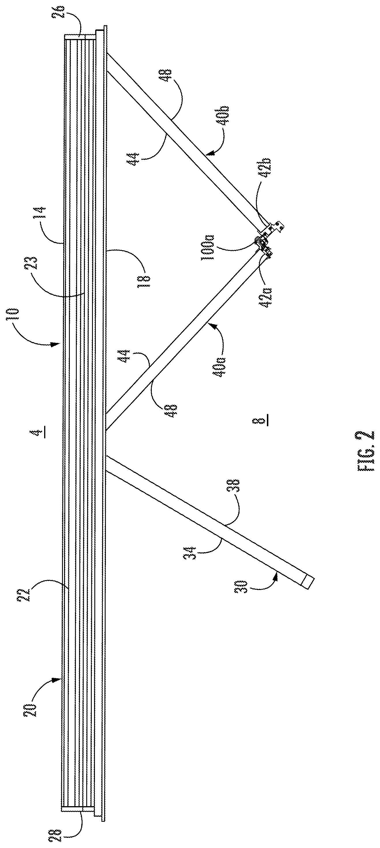 Patent US12345083 Figure 2 – Continuous locking hinge assemblies and folding door assemblies including the same