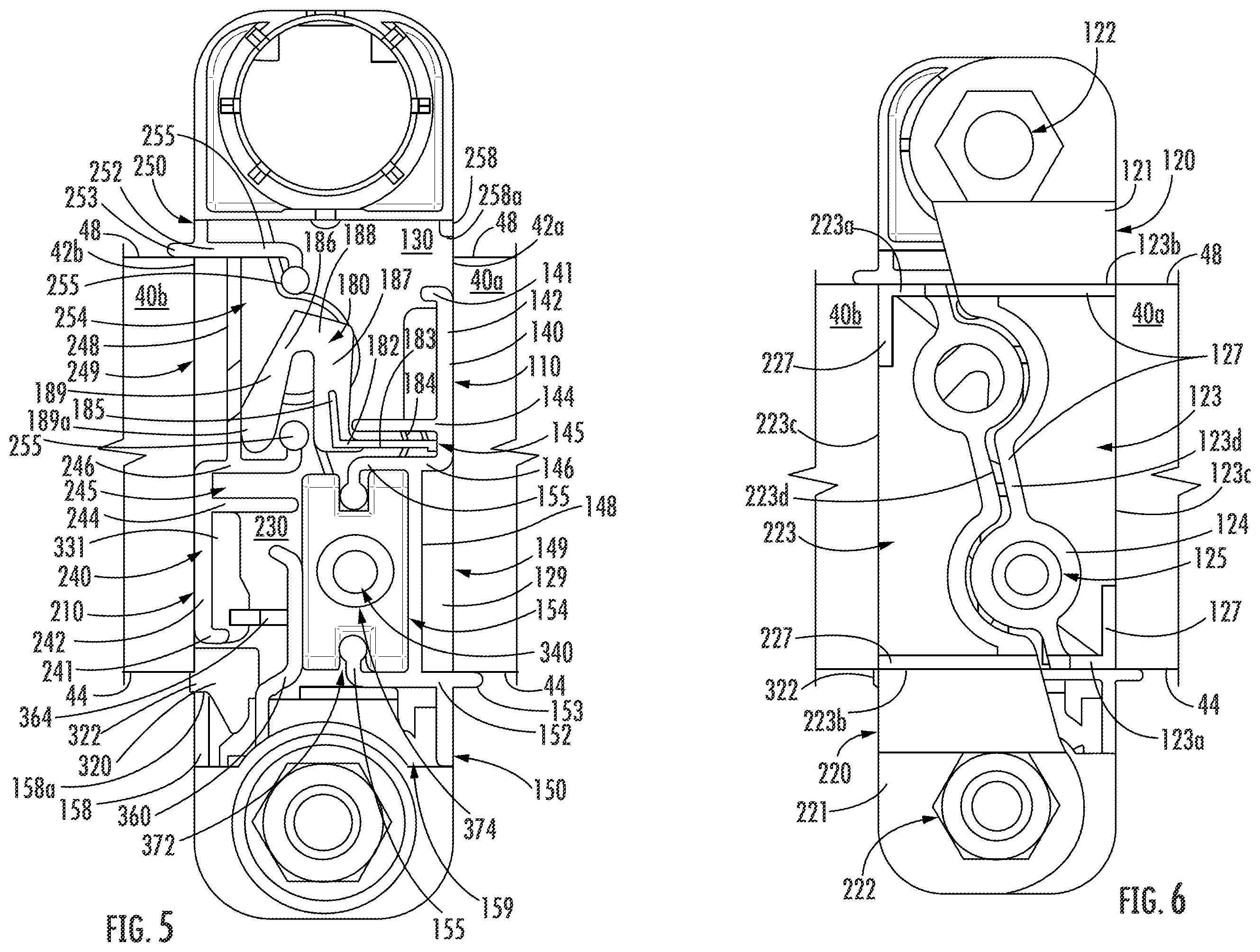 Patent US12345083 Figure 5 – Continuous locking hinge assemblies and folding door assemblies including the same