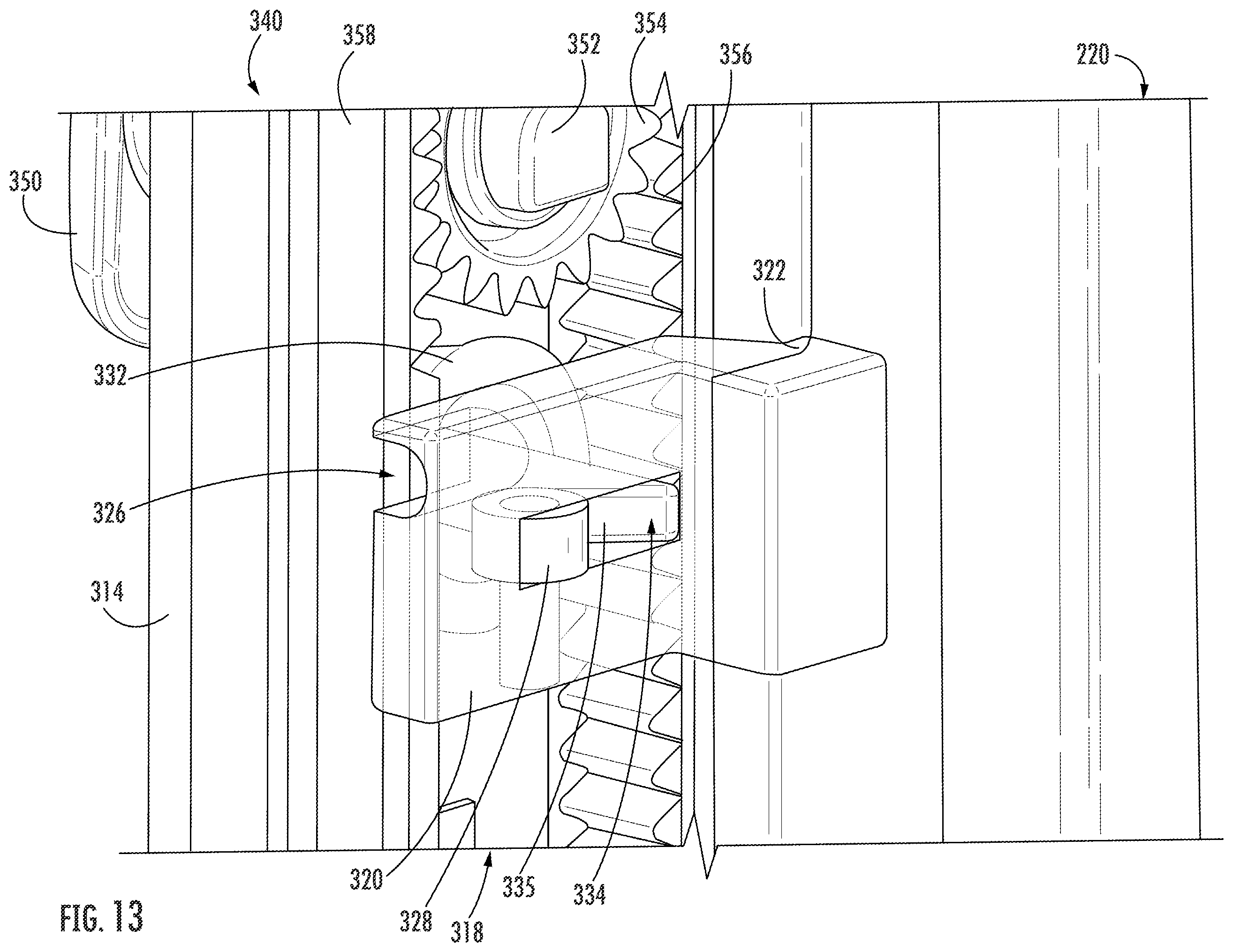 Patent US12345083 Figure 10 – Continuous locking hinge assemblies and folding door assemblies including the same