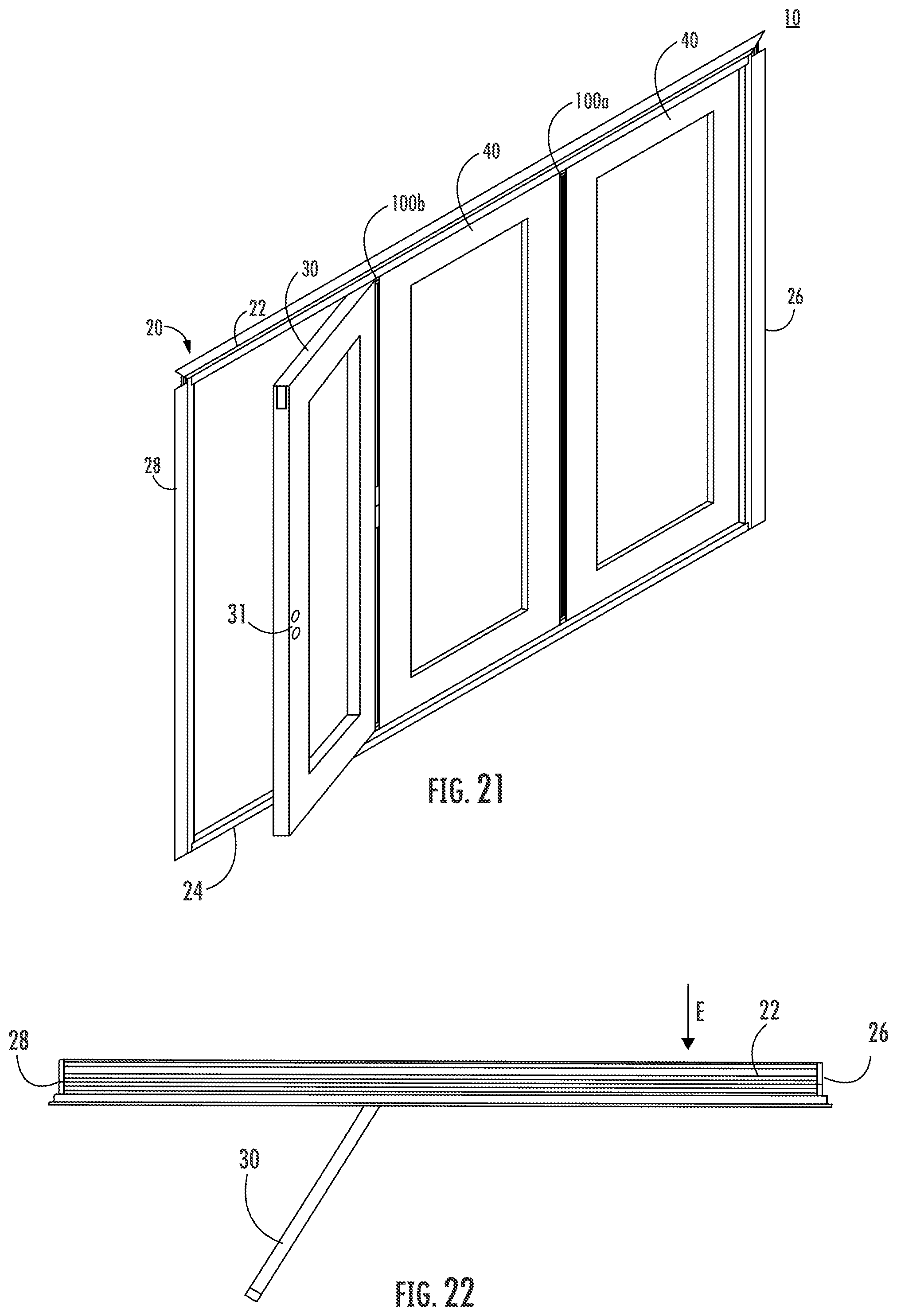 Patent US12345083 Figure 16 – Continuous locking hinge assemblies and folding door assemblies including the same
