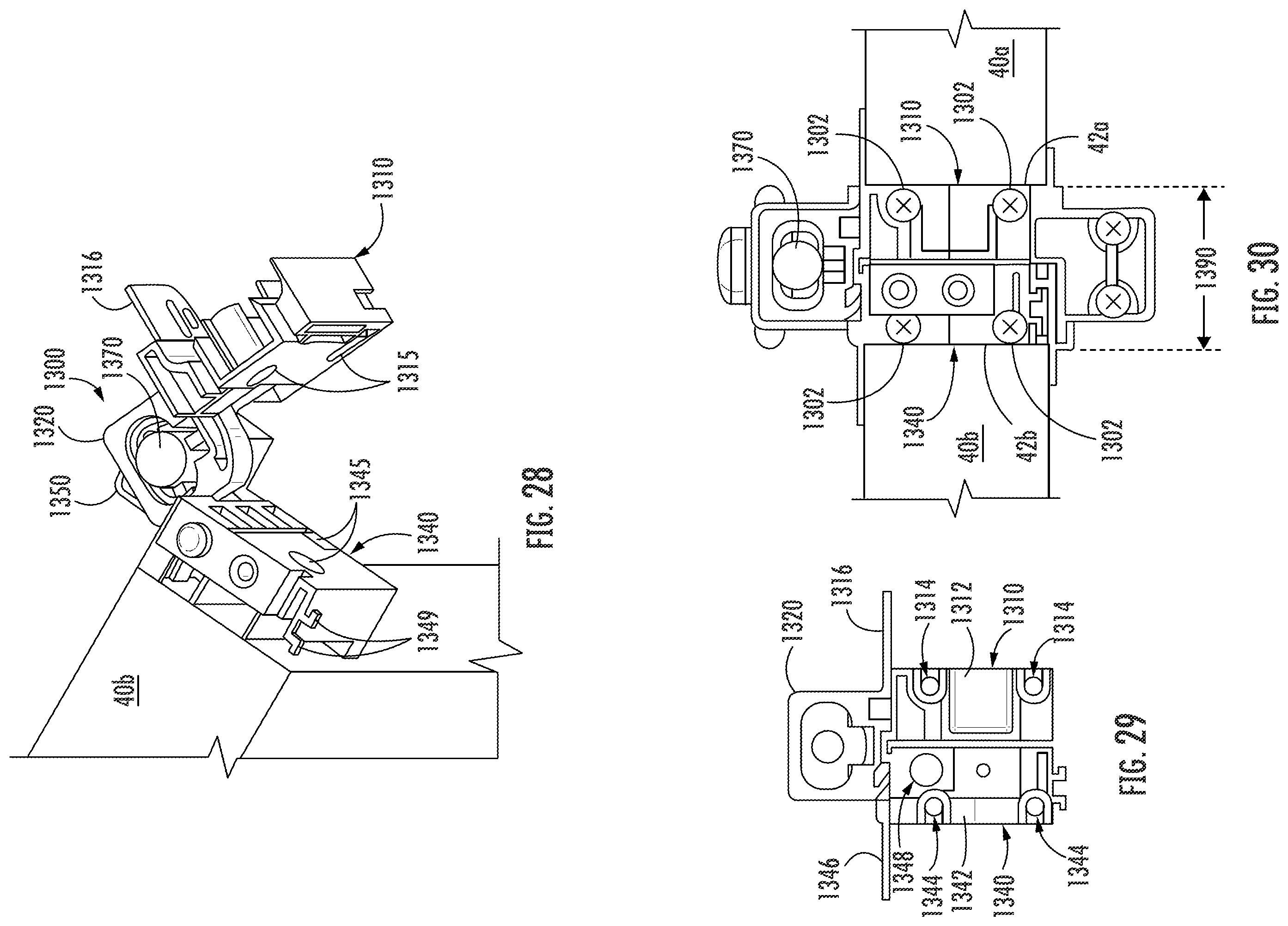 Patent US12345083 Figure 20 – Continuous locking hinge assemblies and folding door assemblies including the same