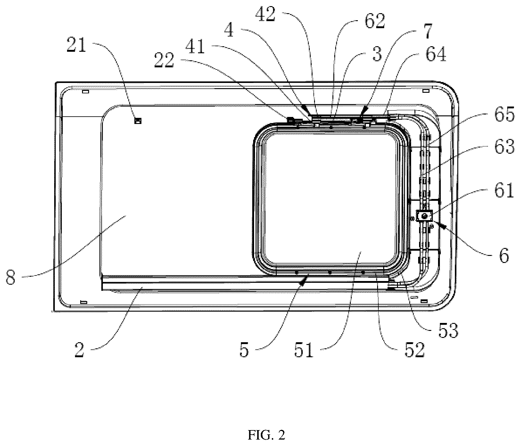 Patent US12345086 Figure 2 – Electrically driven sliding window for vehicle and vehicle