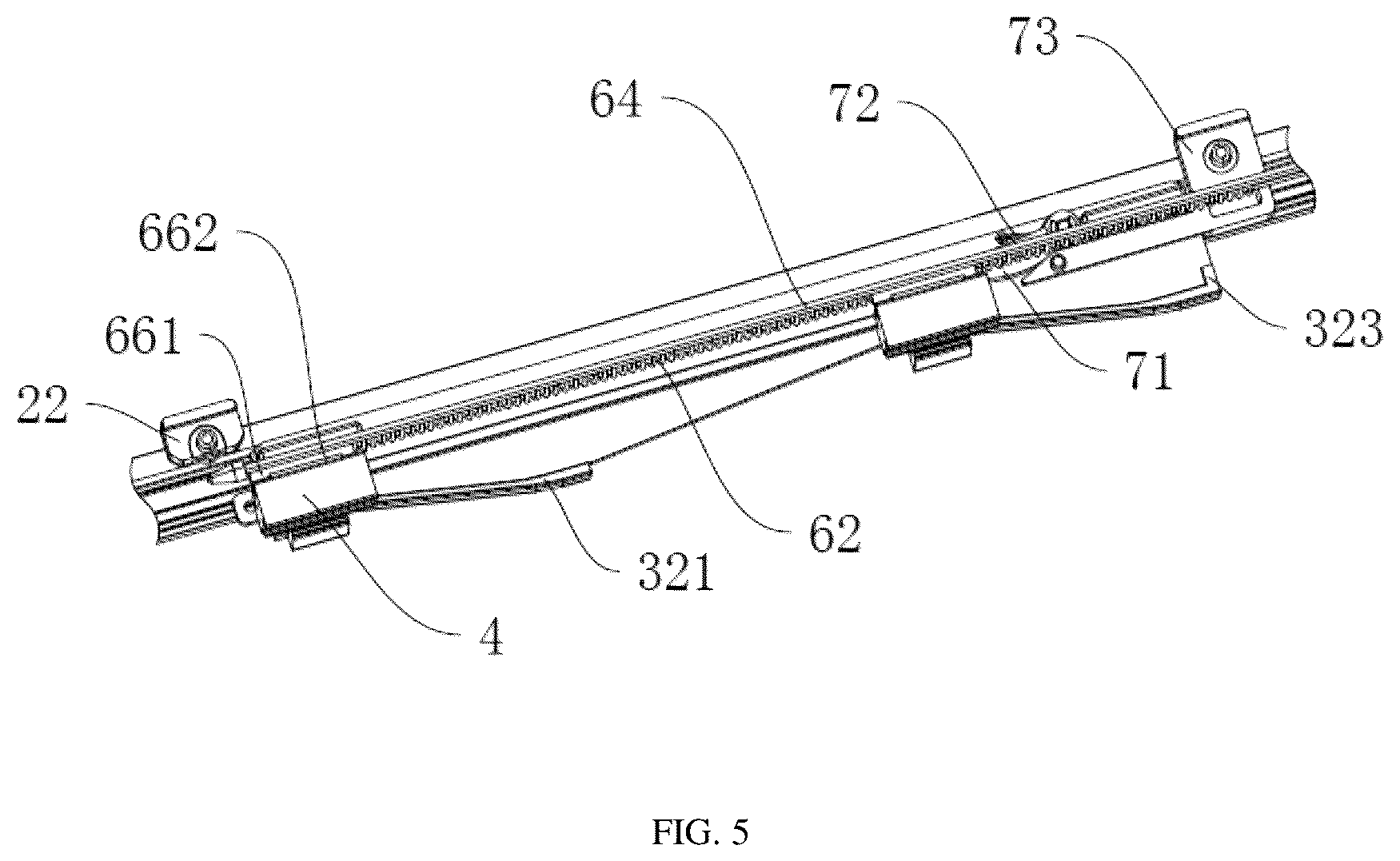 Patent US12345086 Figure 5 – Electrically driven sliding window for vehicle and vehicle