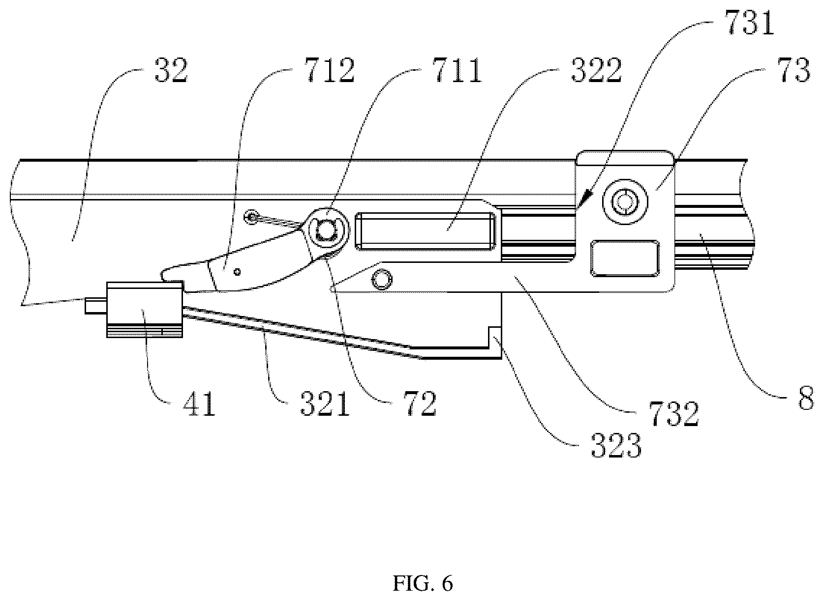 Patent US12345086 Figure 6 – Electrically driven sliding window for vehicle and vehicle