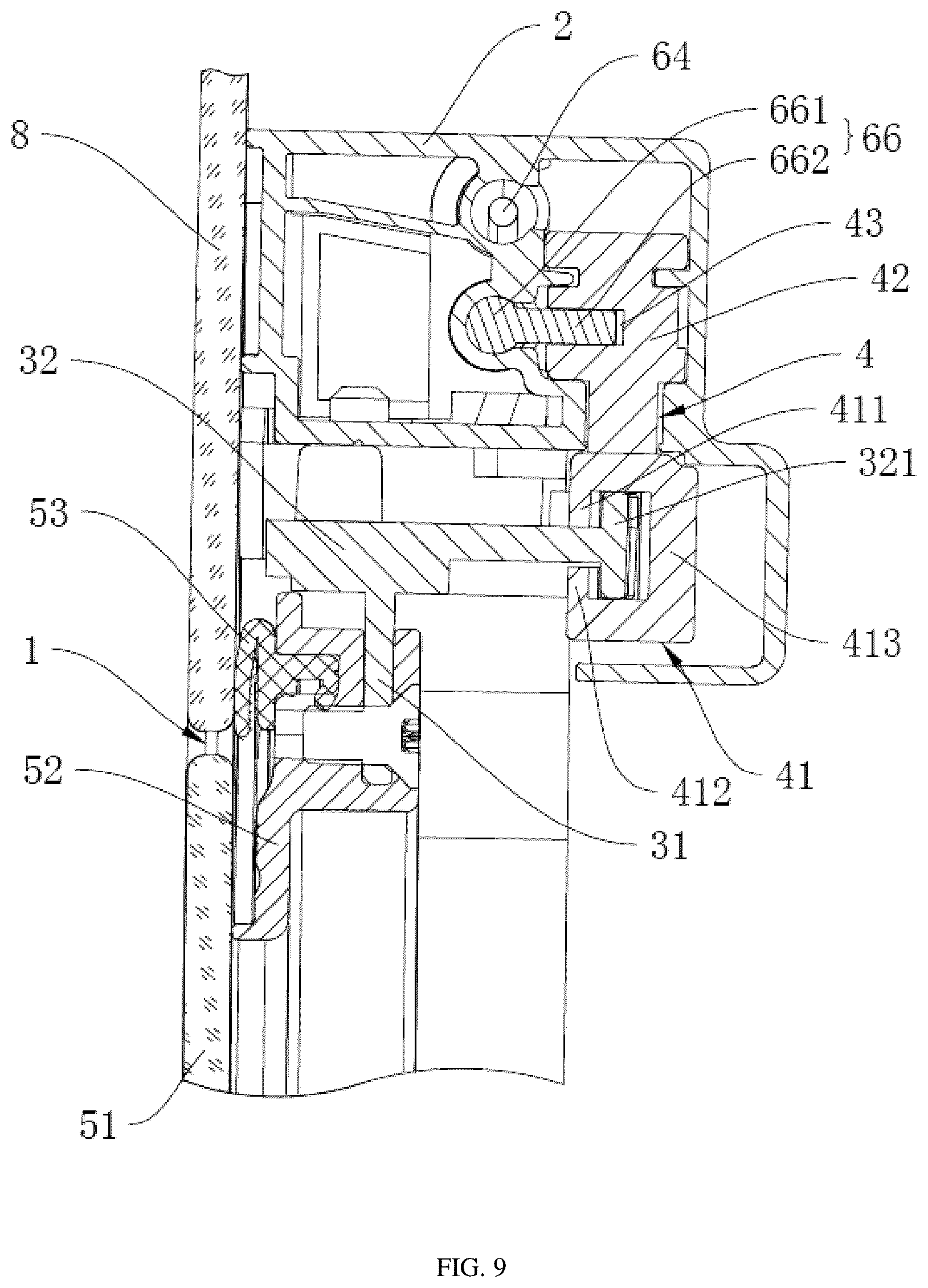 Patent US12345086 Figure 9 – Electrically driven sliding window for vehicle and vehicle
