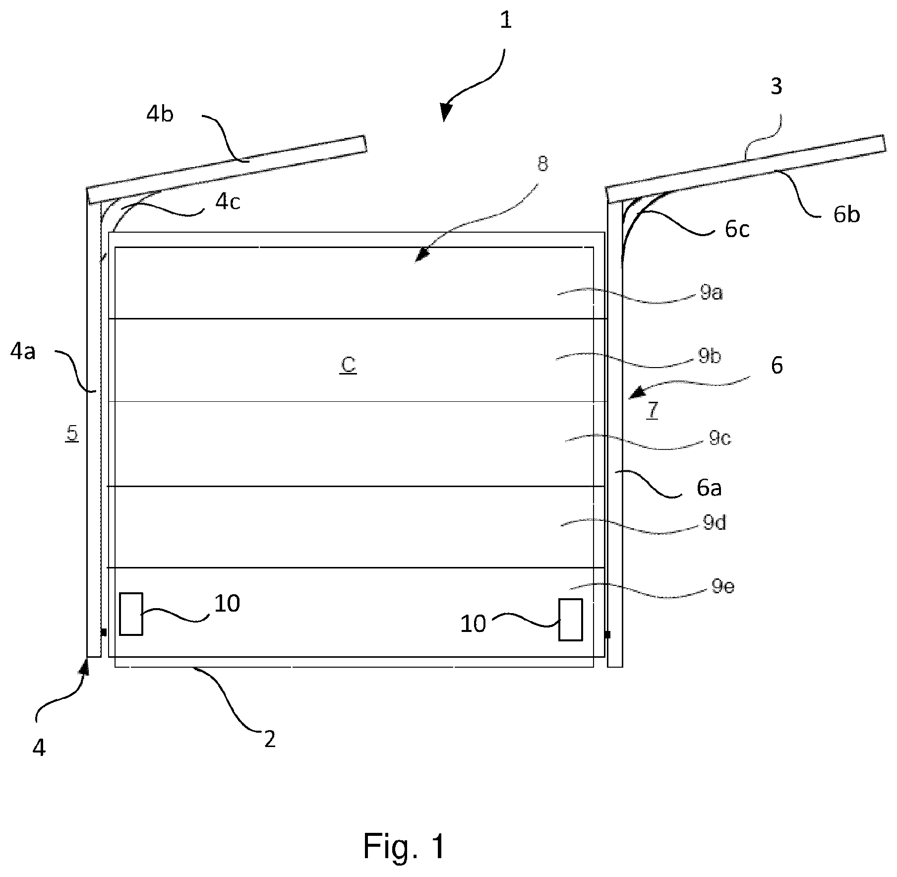 Patent US12345087 Figure 1 – Door operator system