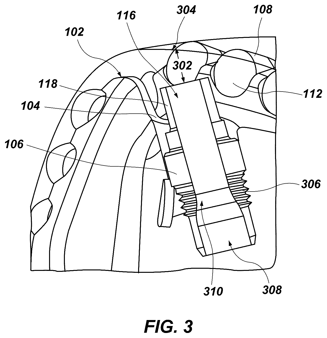 Patent US12345096 Figure 3 – Earth-boring tools, nozzles, and associated structures, apparatus, and methods