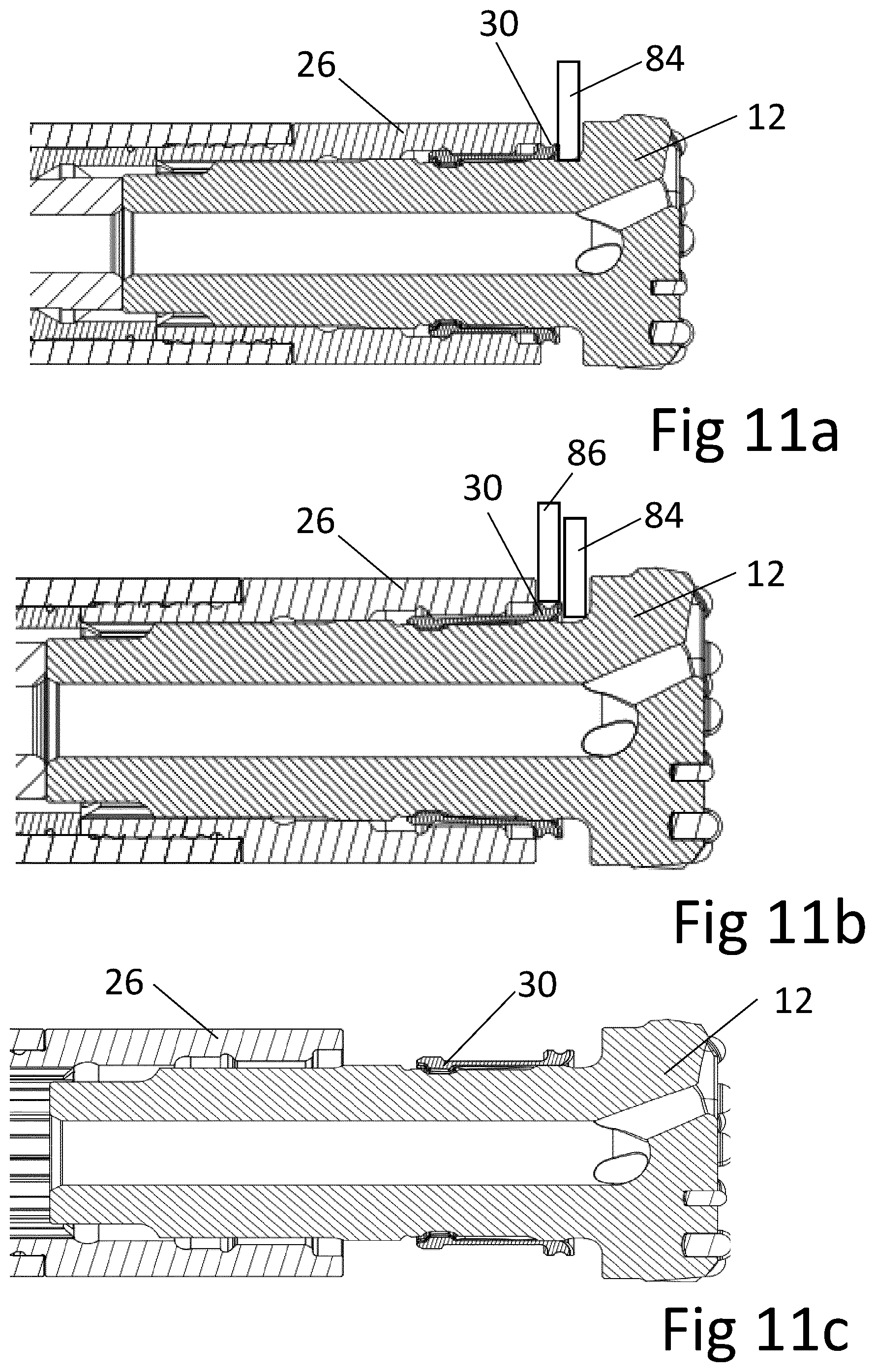 Patent US12345103 Figure 12 – Drill bit assembly comprising an expandable retaining sleeve