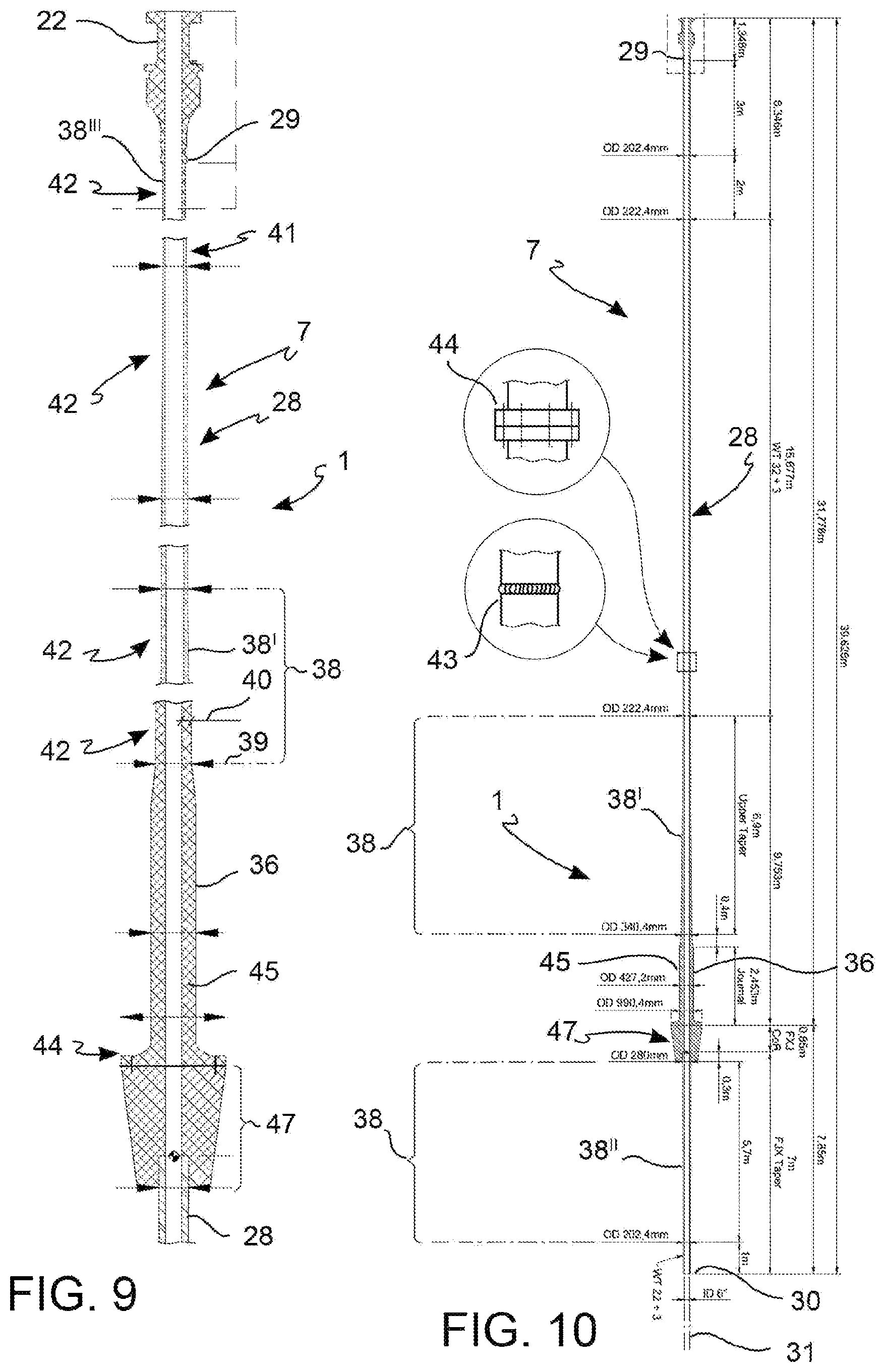 Patent US12345104 Figure 4 – Off shore rigid steel riser termination and fixation system to floating production storage offloading (FPSO) vessel