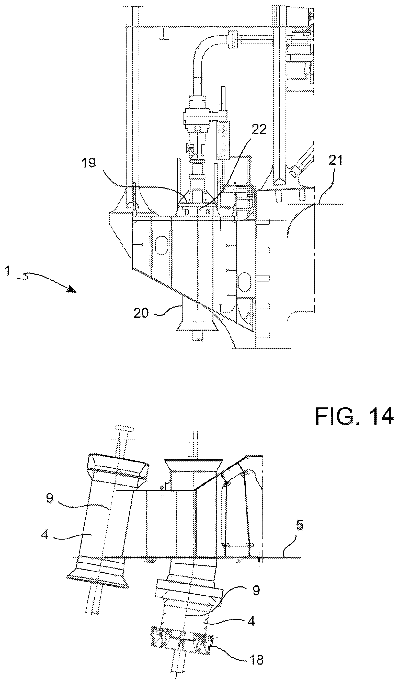Patent US12345104 Figure 7 – Off shore rigid steel riser termination and fixation system to floating production storage offloading (FPSO) vessel