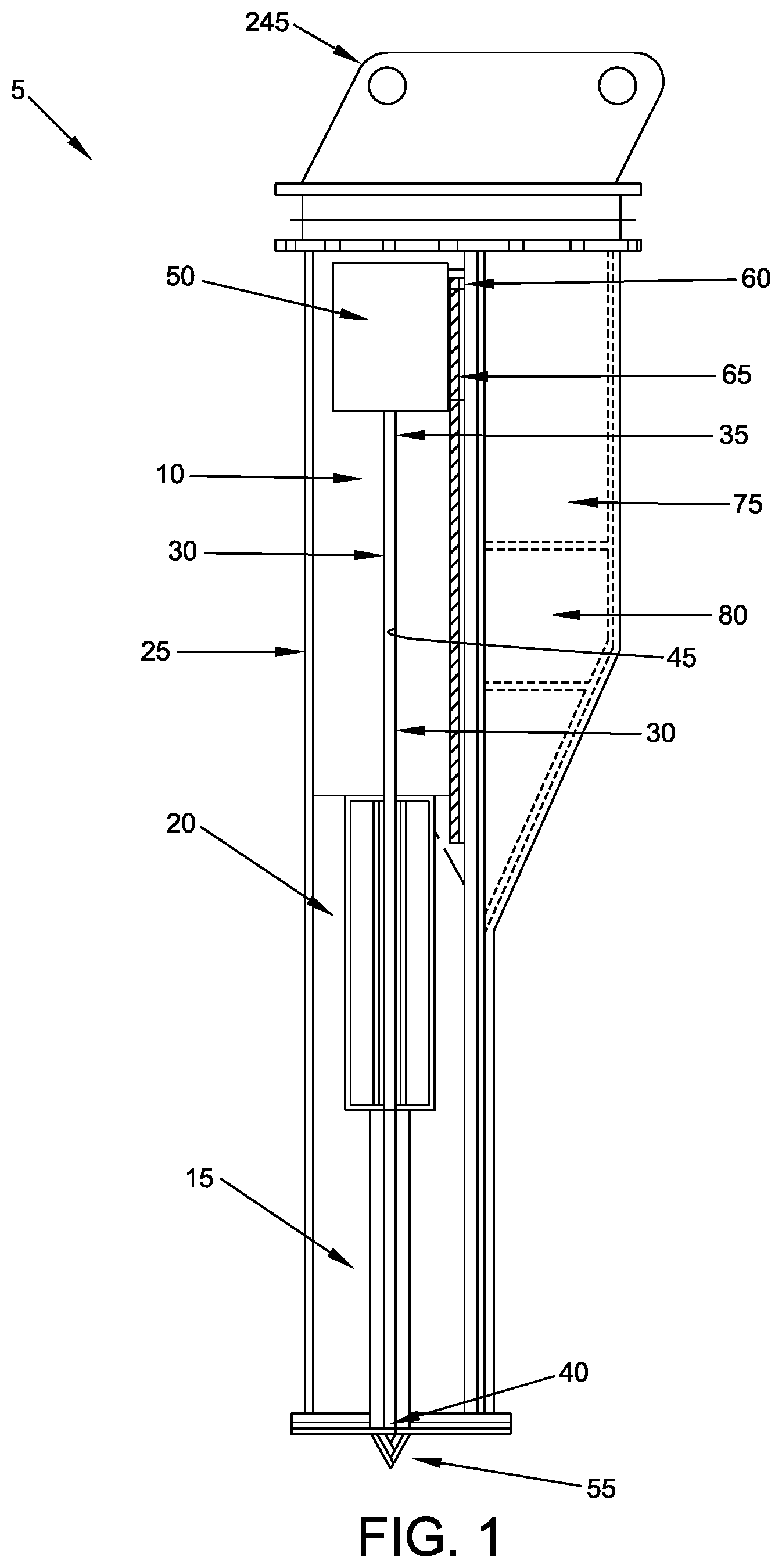 Patent US12345106 Figure 1 – Method and apparatus for removing debris from a drill hole during drilling