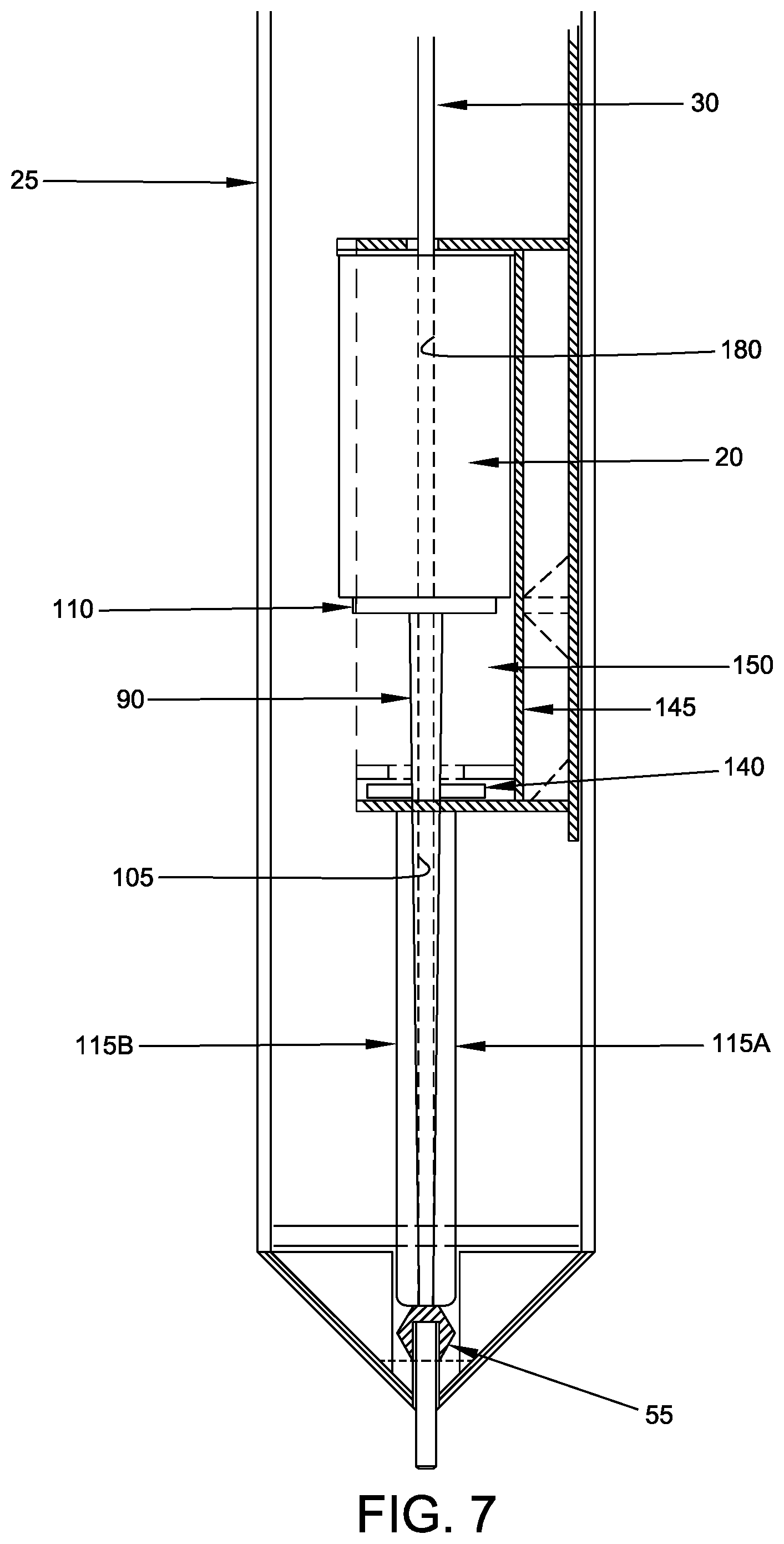 Patent US12345106 Figure 7 – Method and apparatus for removing debris from a drill hole during drilling