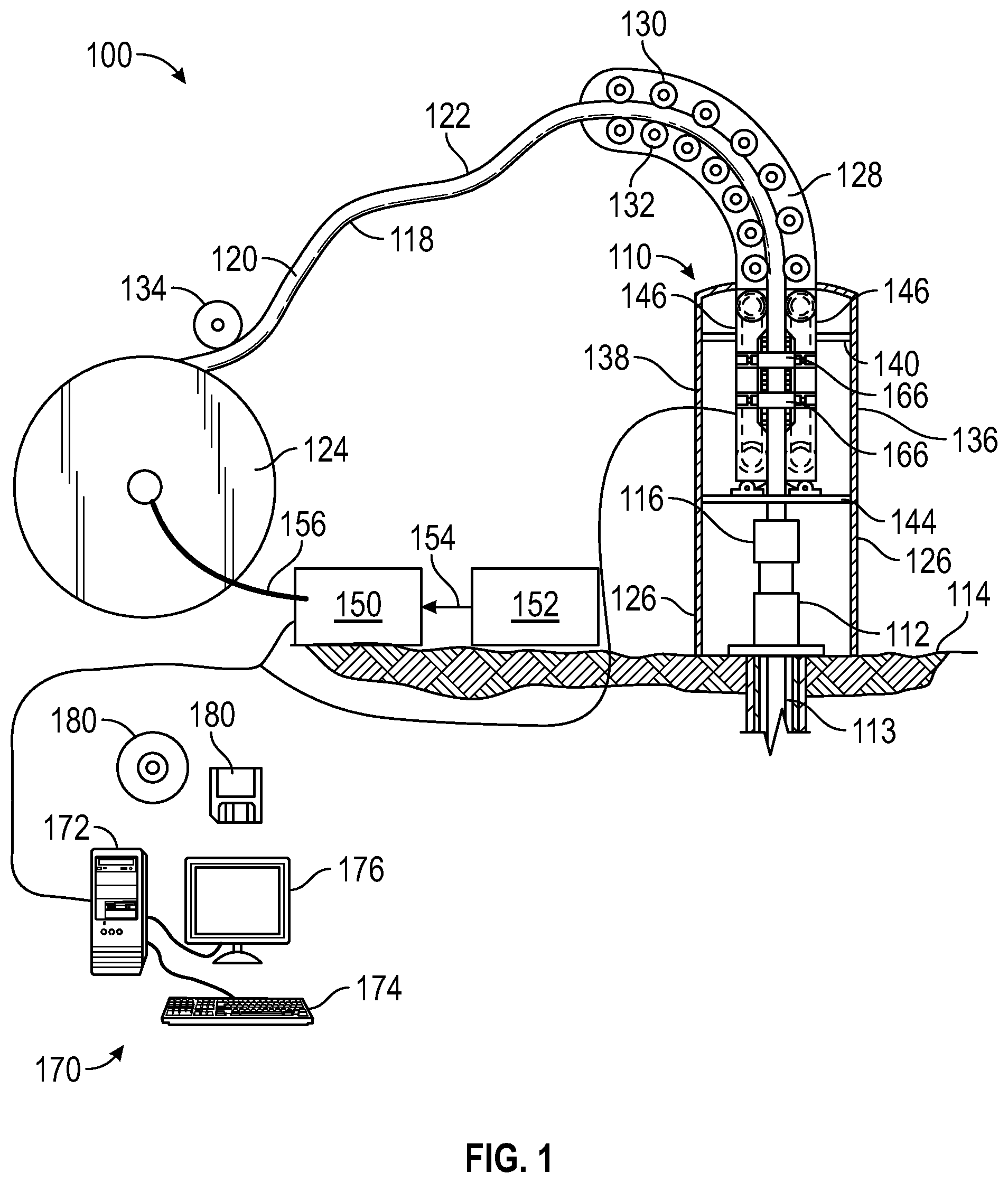 Patent US12345109 Figure 1 – Systems and methods for optimization of wellbore operations of producing wells