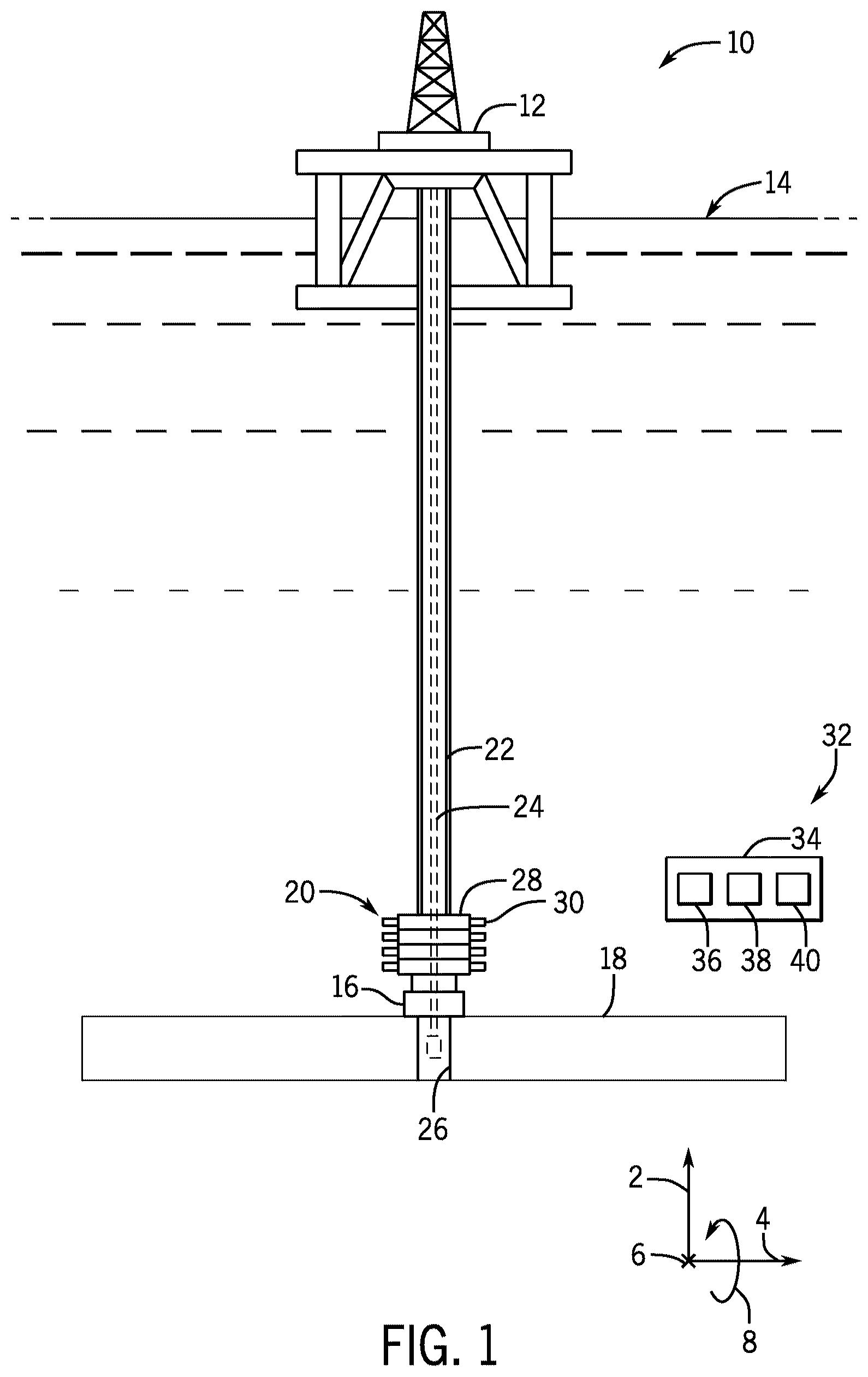 Patent US12345113 Figure 1 – Remote locking system for a blowout preventer