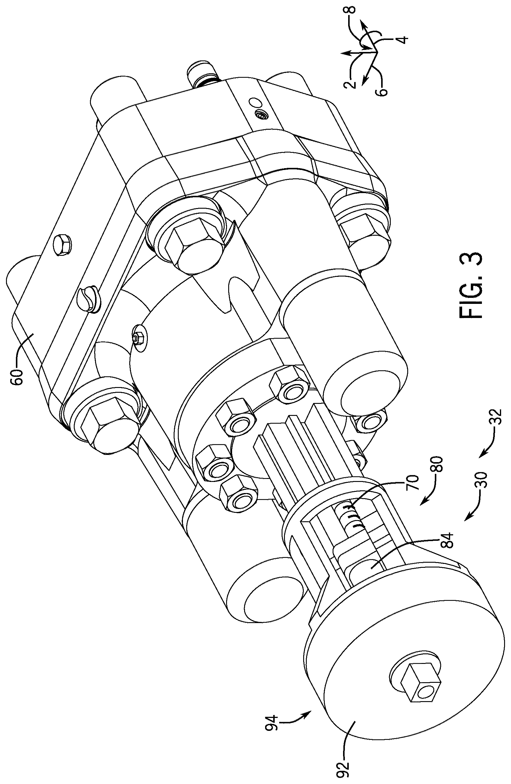 Patent US12345113 Figure 3 – Remote locking system for a blowout preventer