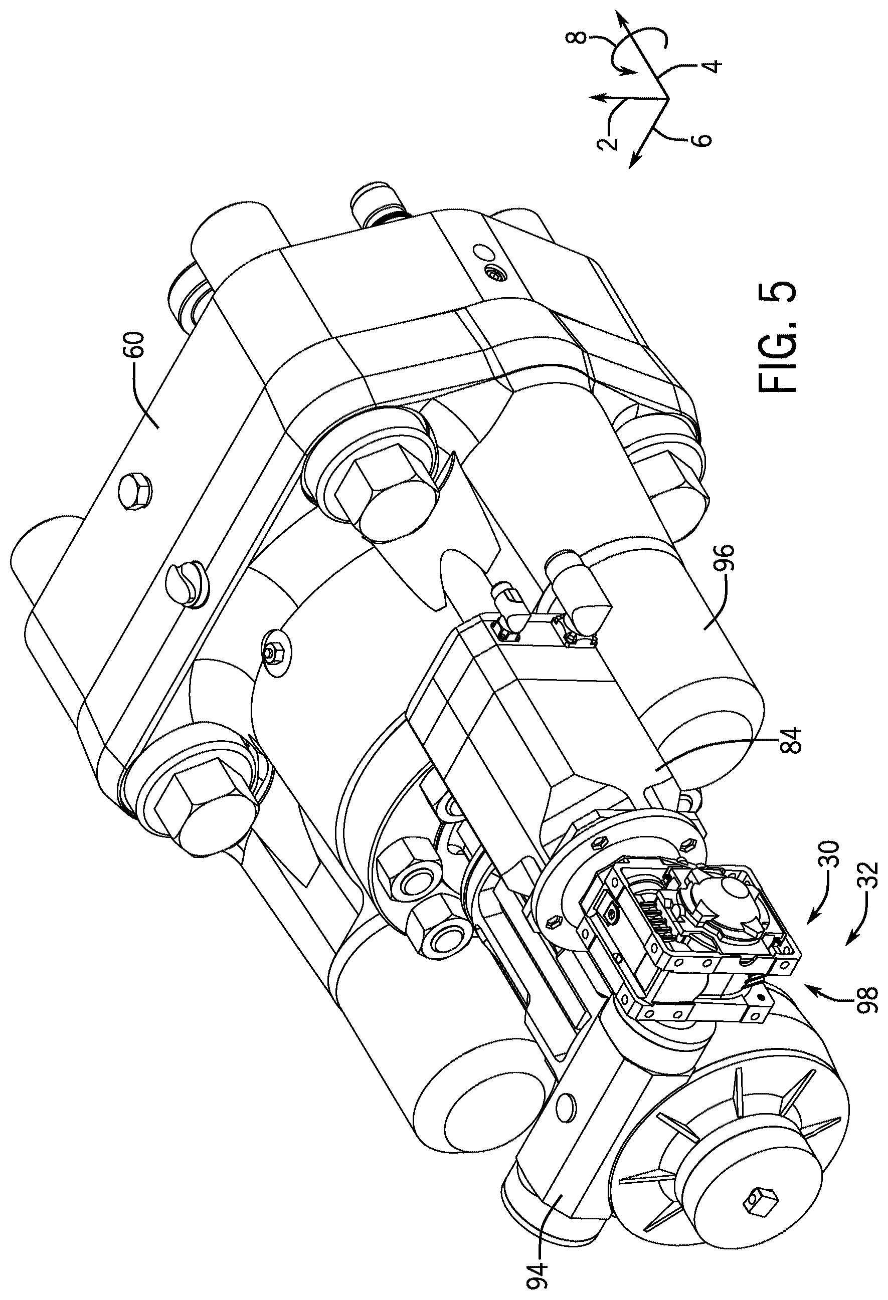 Patent US12345113 Figure 5 – Remote locking system for a blowout preventer