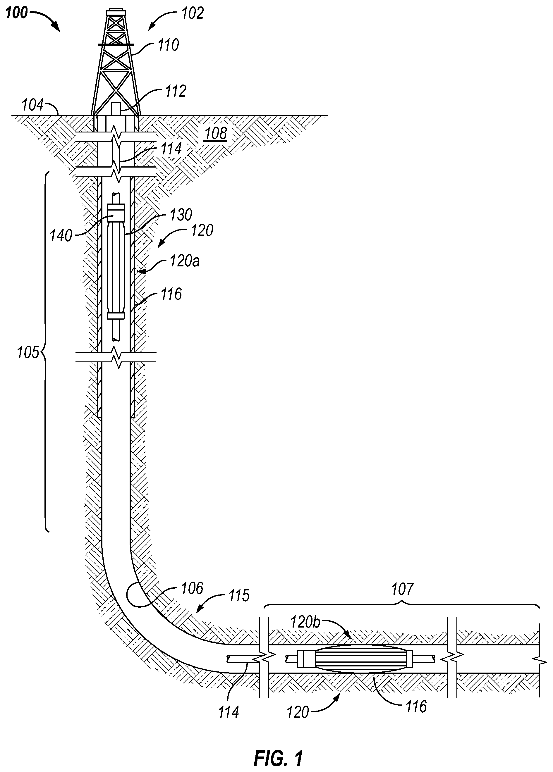 Patent US12345120 Figure 1 – Fast-acting swellable downhole seal