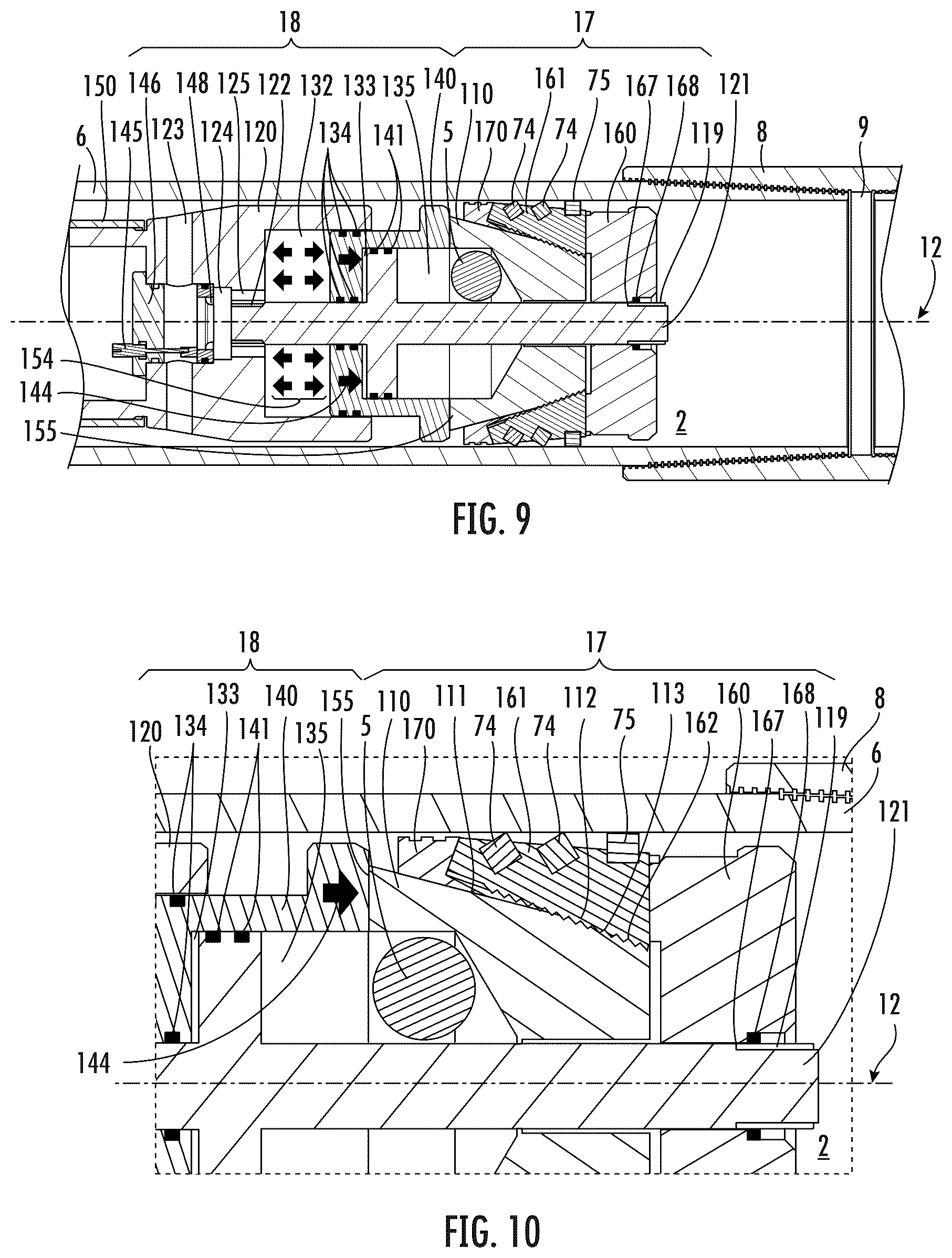 Patent US12345122 Figure 5 – Method and apparatus for fluid-activated shifting tool to actuate a plug assembly