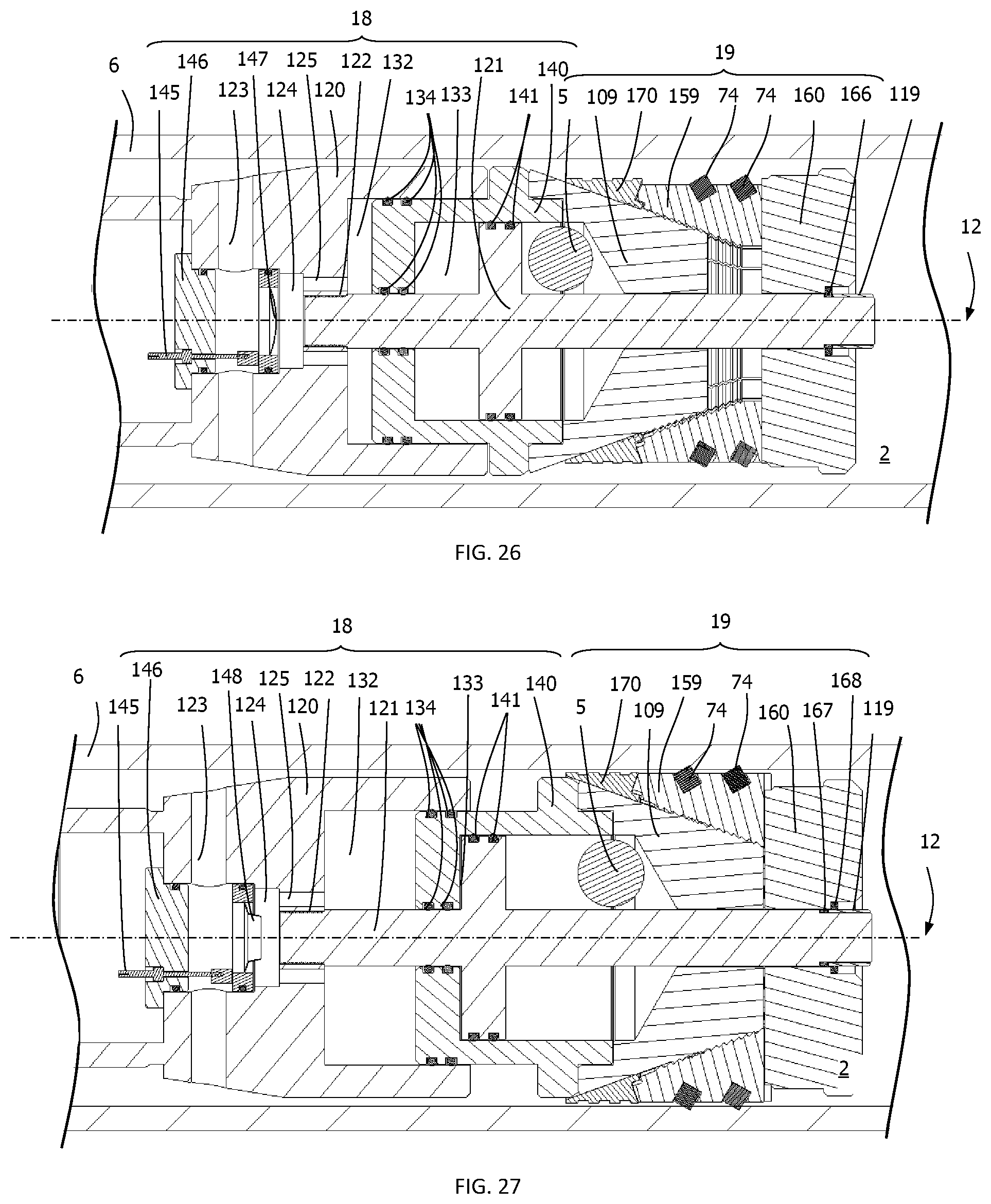 Patent US12345122 Figure 12 – Method and apparatus for fluid-activated shifting tool to actuate a plug assembly