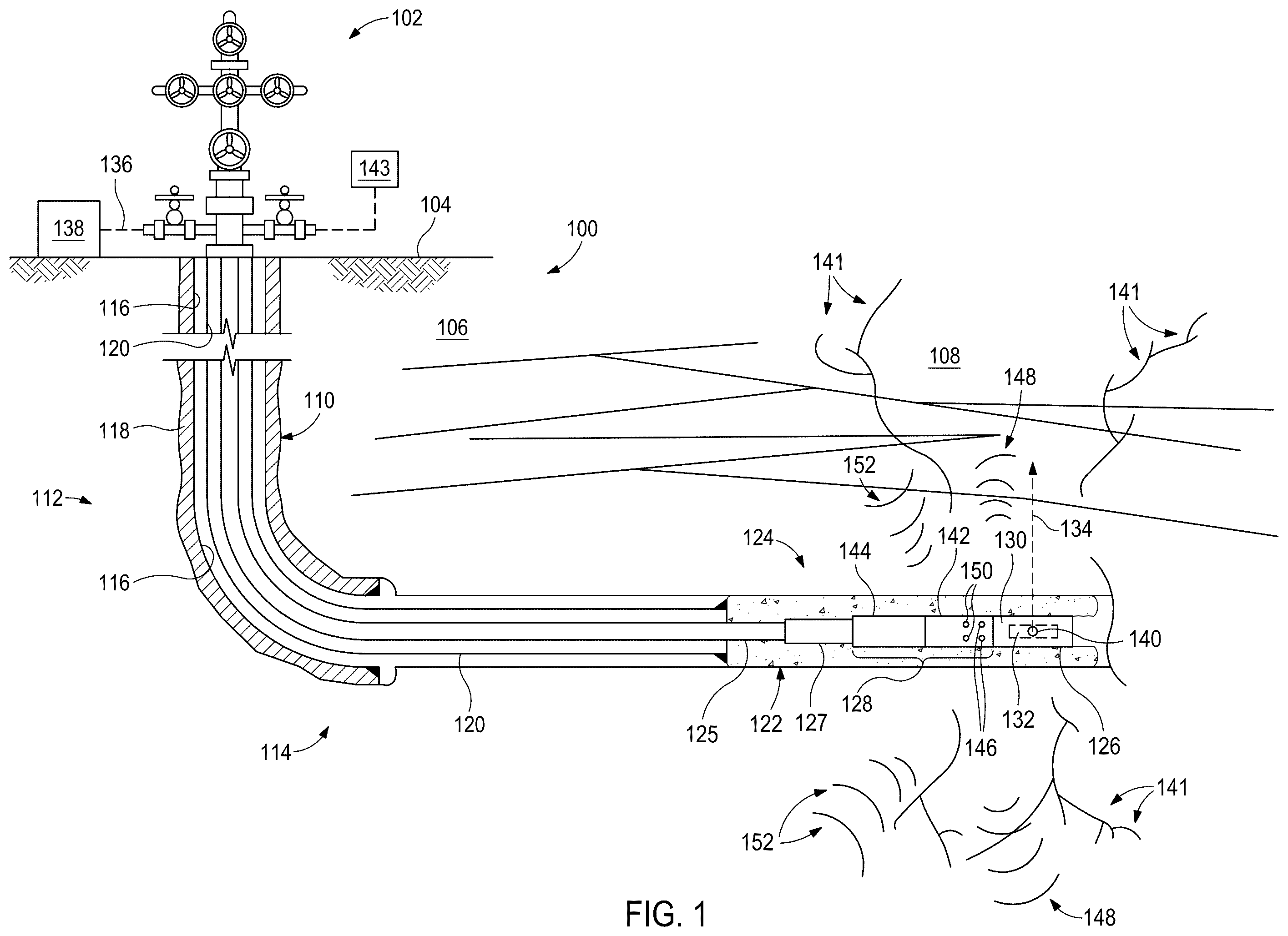 Patent US12345143 — Enhanced deep micro-fracturing tool using laser beams and acoustic waves — Figure 1