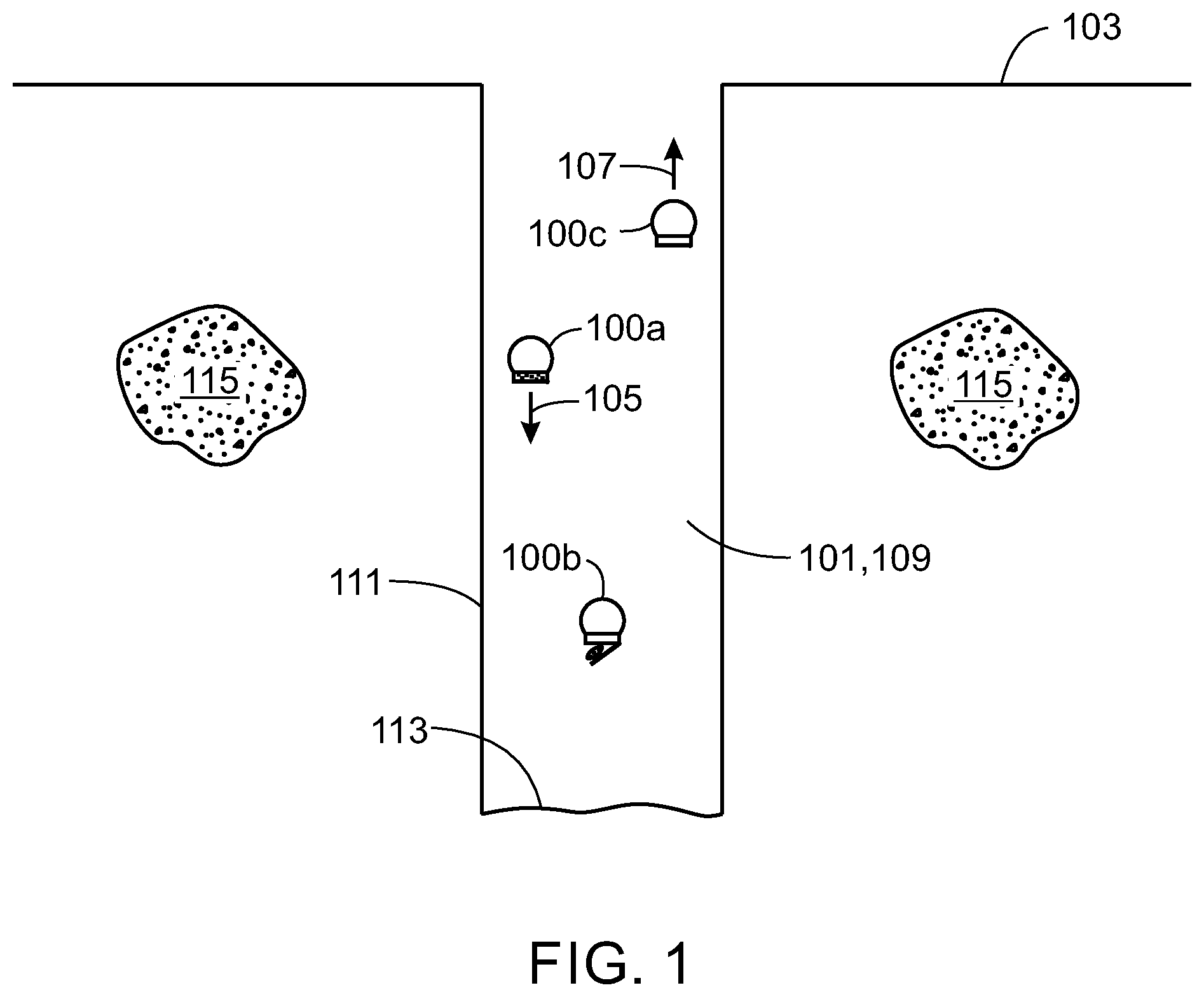 Patent US12345154 Figure 1 – Untethered logging devices and related methods of logging a wellbore