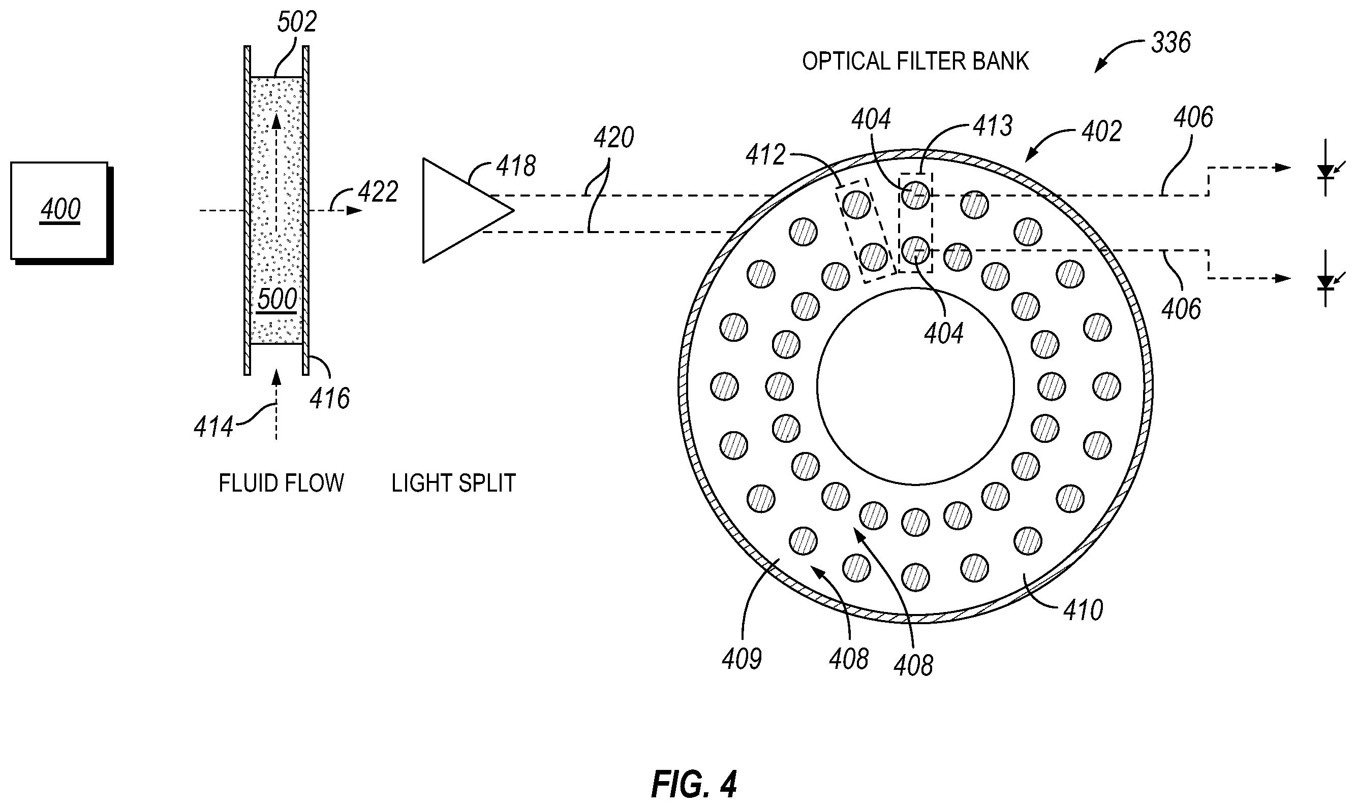 Patent US12345156 Figure 4 – Optical detection of ION water chemistry in oil and water