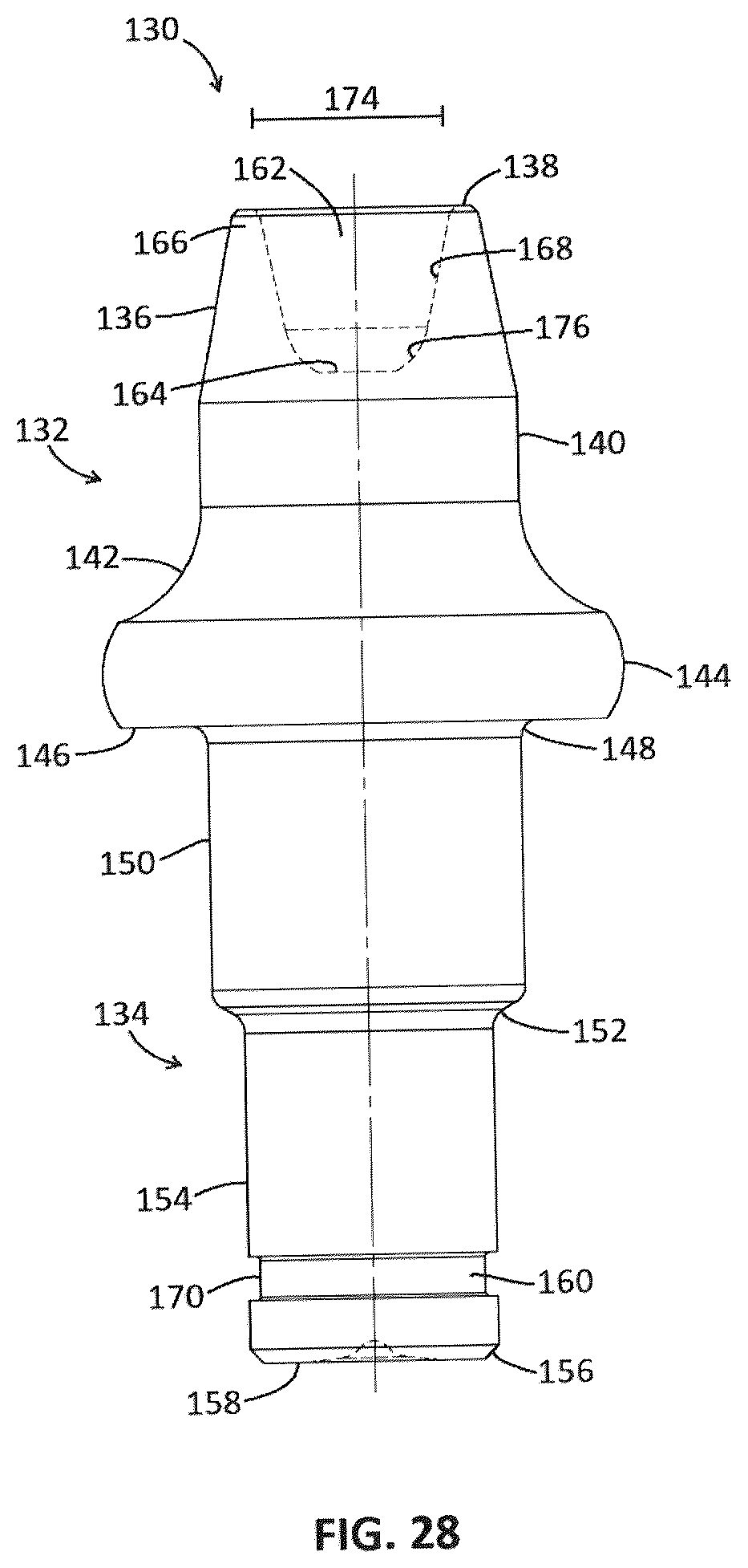Patent US12345158 Figure 6 – Bit tip insert