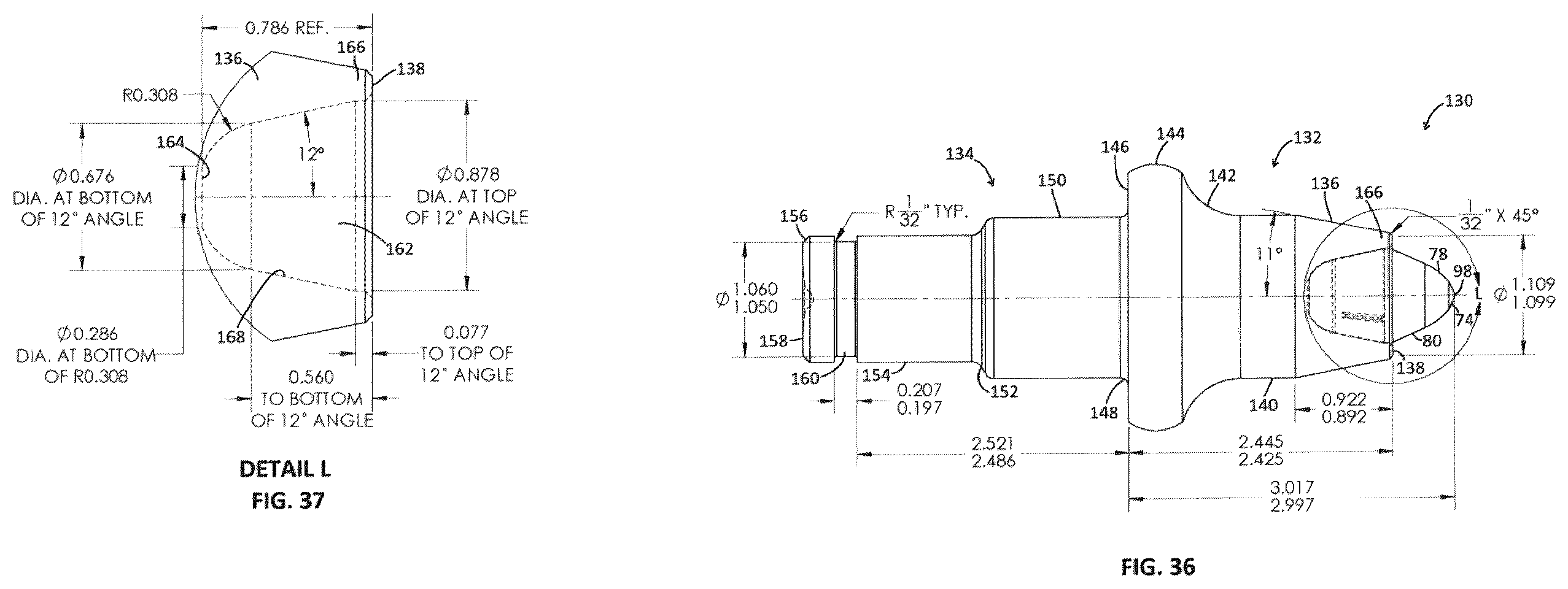 Patent US12345158 Figure 10 – Bit tip insert