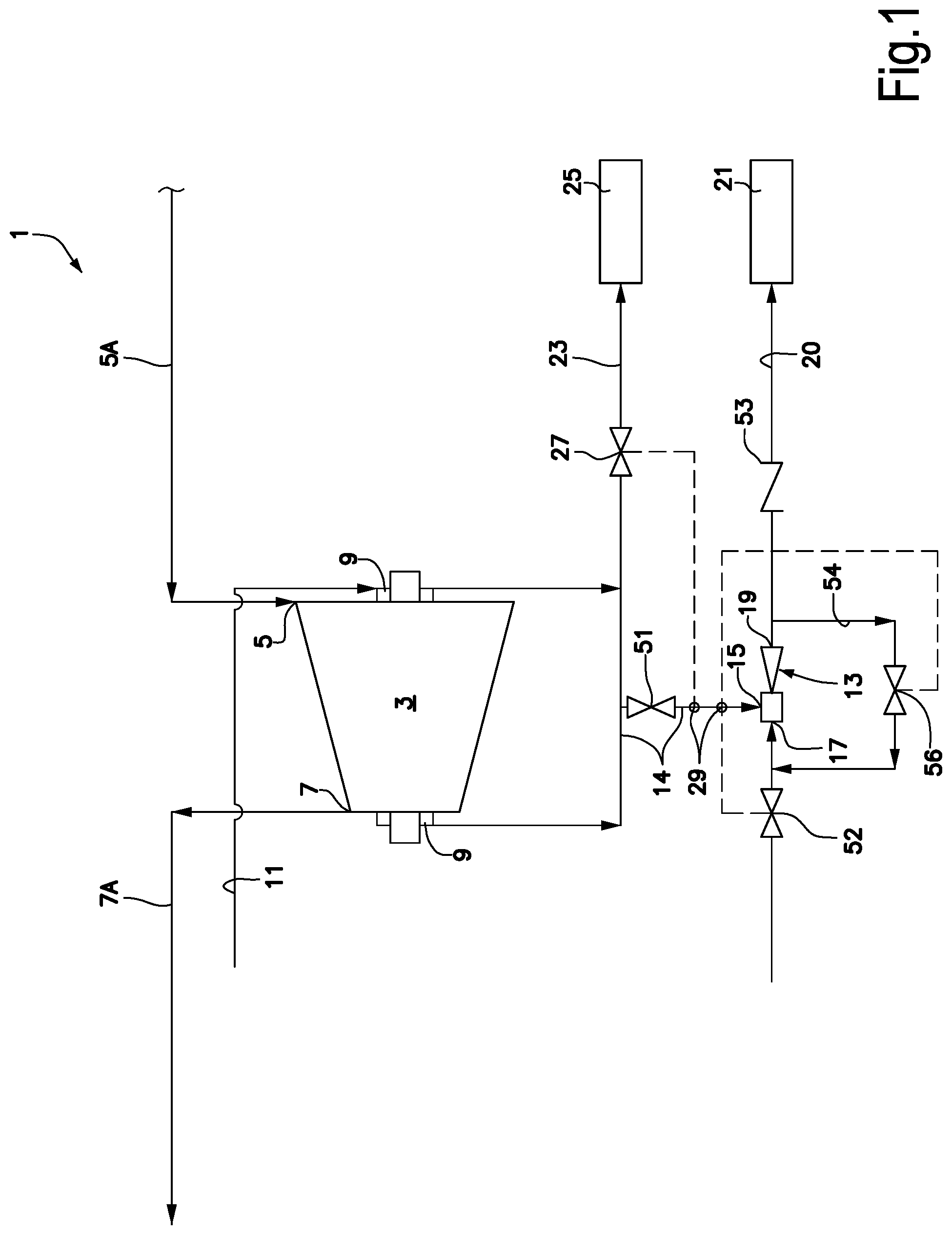 Patent US12345160 Figure 1 – Seal leak gas recovery system using an ejector and method