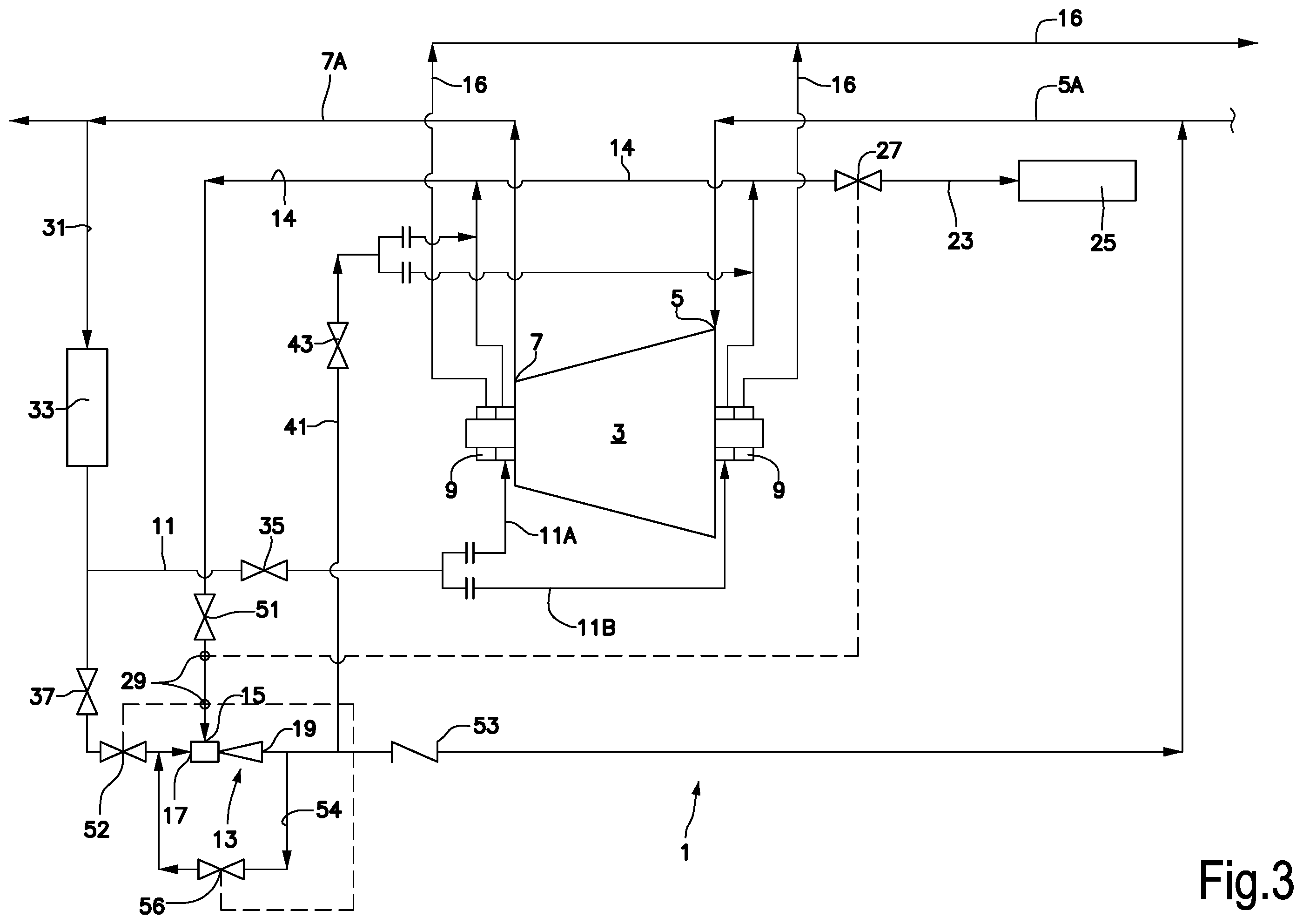 Patent US12345160 Figure 3 – Seal leak gas recovery system using an ejector and method