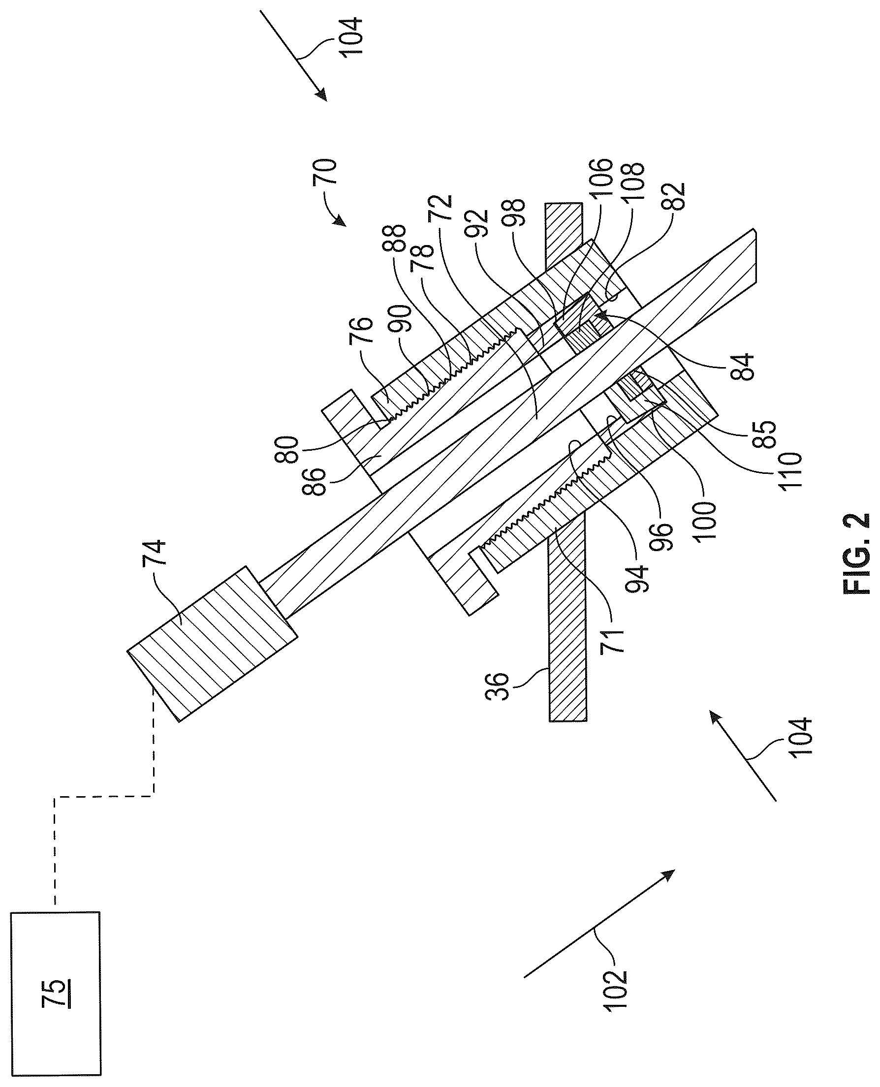 Patent US12345168 Figure 2 – Fitting for an instrument lead with a connector for a gas turbine engine