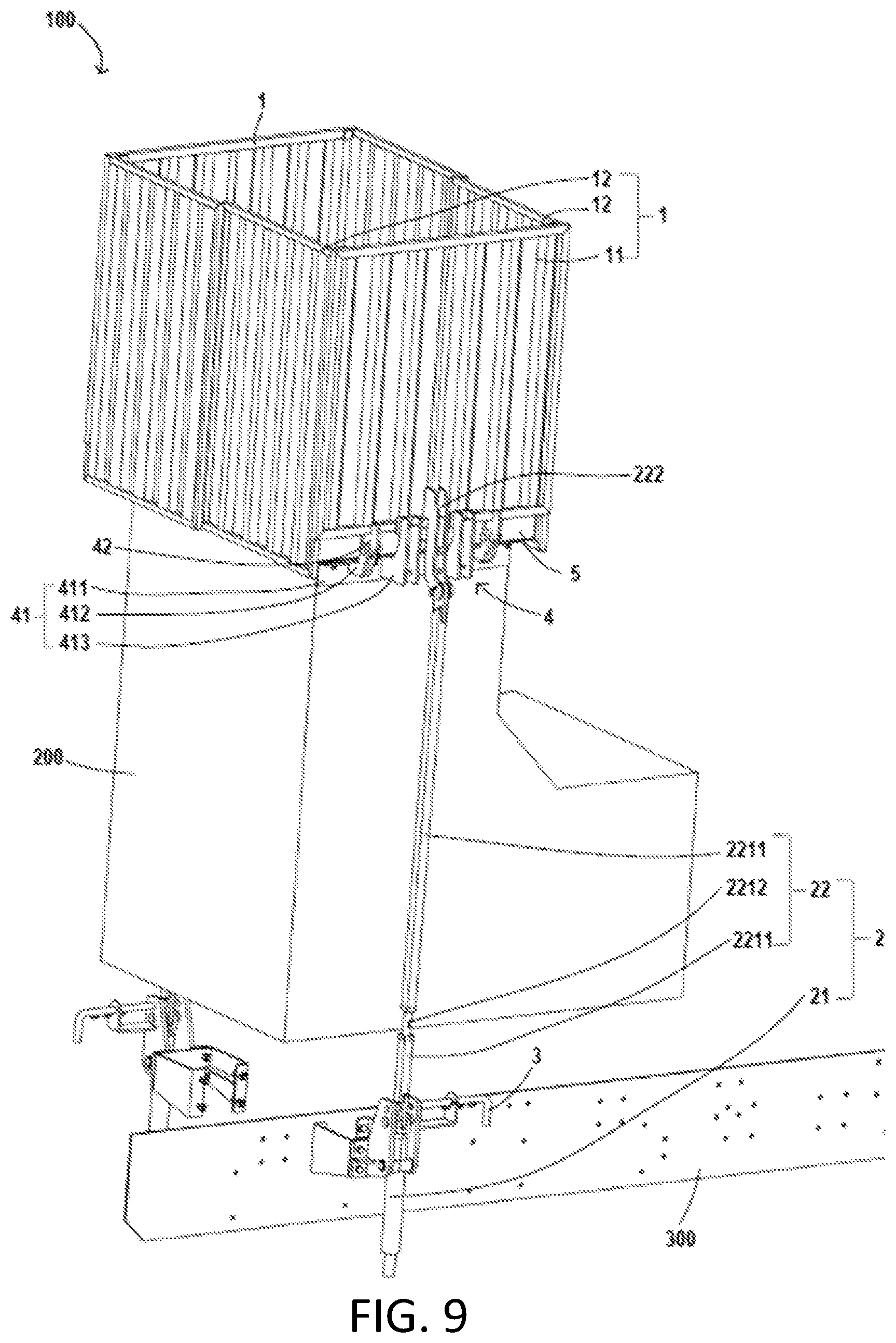 Patent US12345172 Figure 9 – Fracturing device, engine and exhaust apparatus thereof