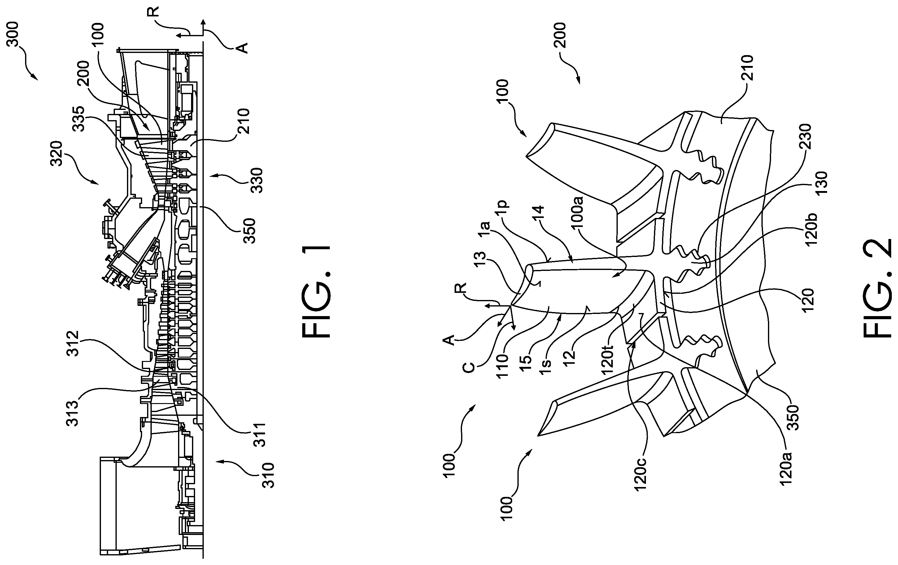 Patent US12345175 Figure 1 – Turbine blade, turbine blade assembly, and gas turbine