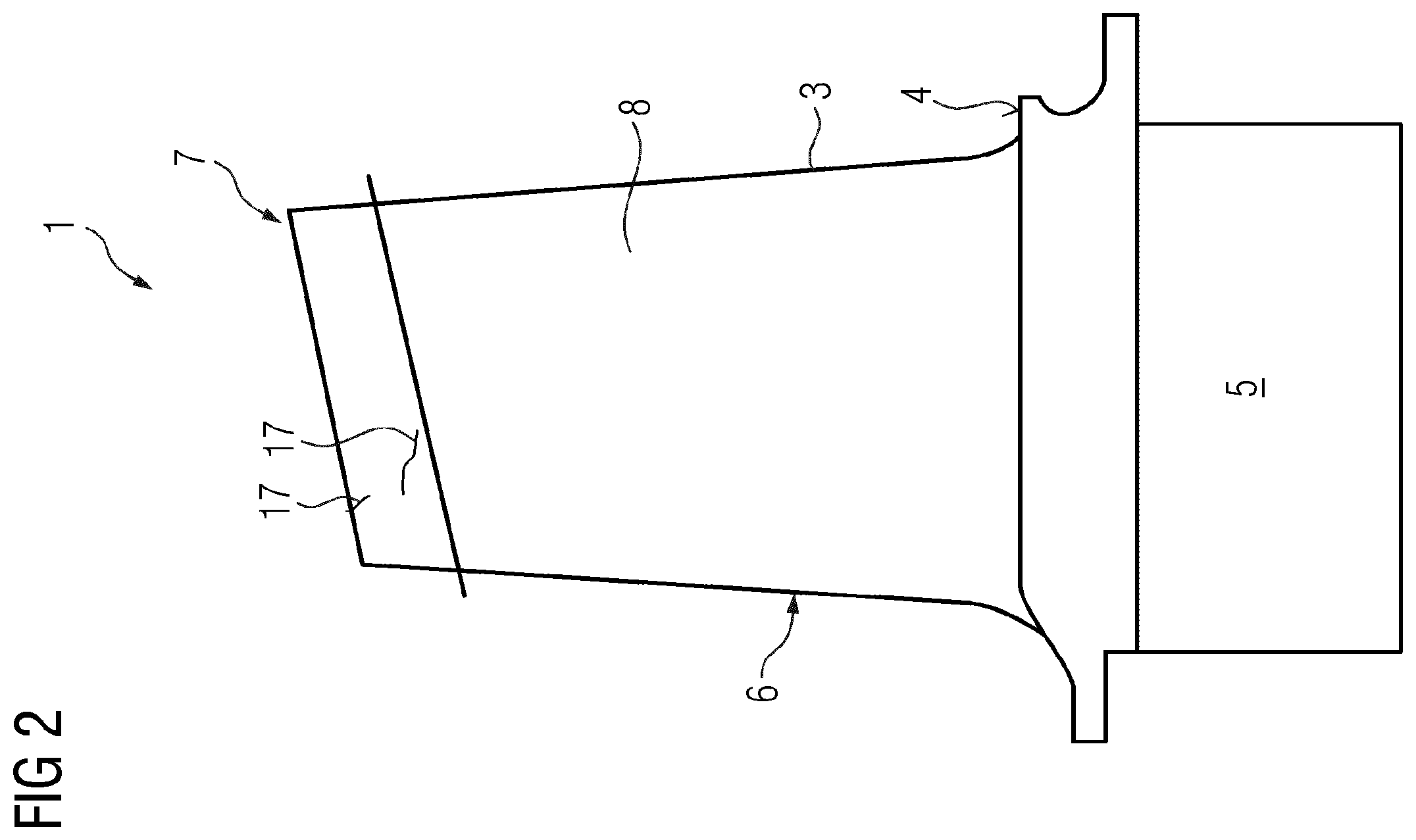 Patent US12345176 Figure 2 – Rotor-blade tip including cooling configuration
