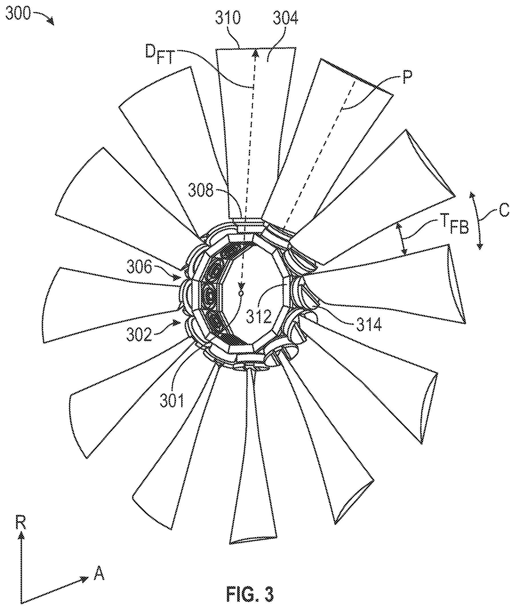 Patent US12345178 Figure 3 – Turbofan engine including a fan actuation system
