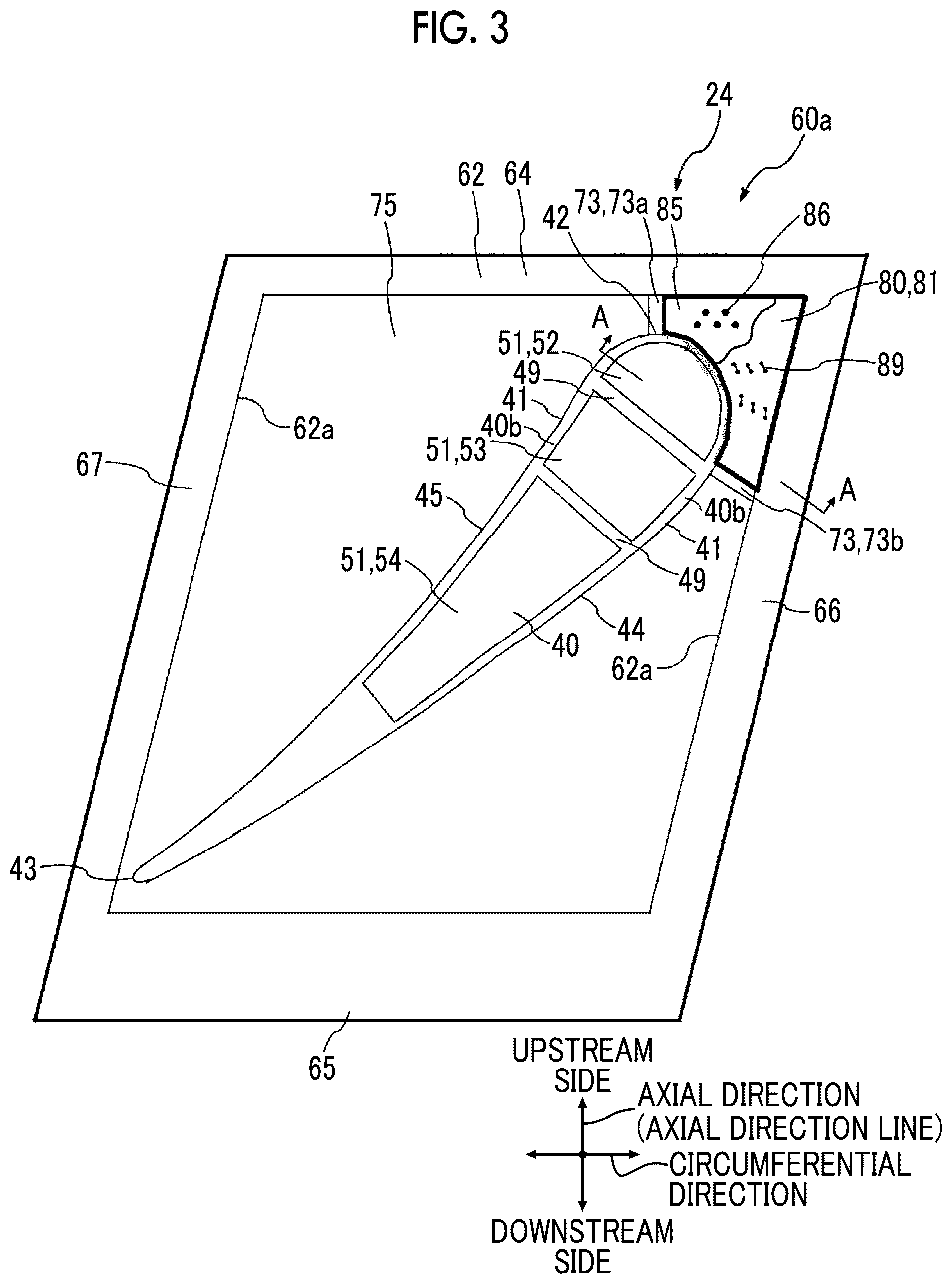 Patent US12345179 Figure 3 – Turbine stator vane and gas turbine