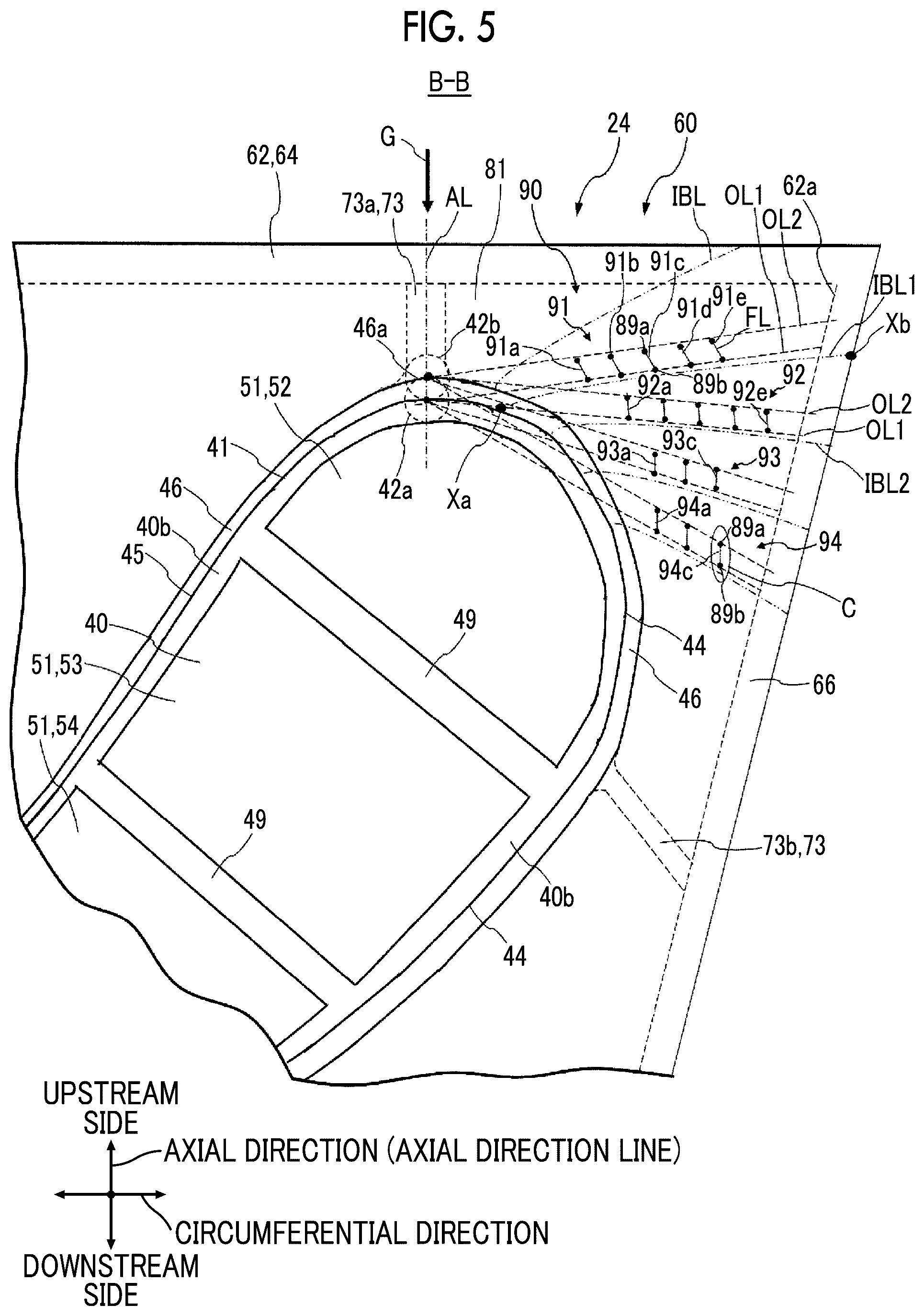Patent US12345179 Figure 5 – Turbine stator vane and gas turbine