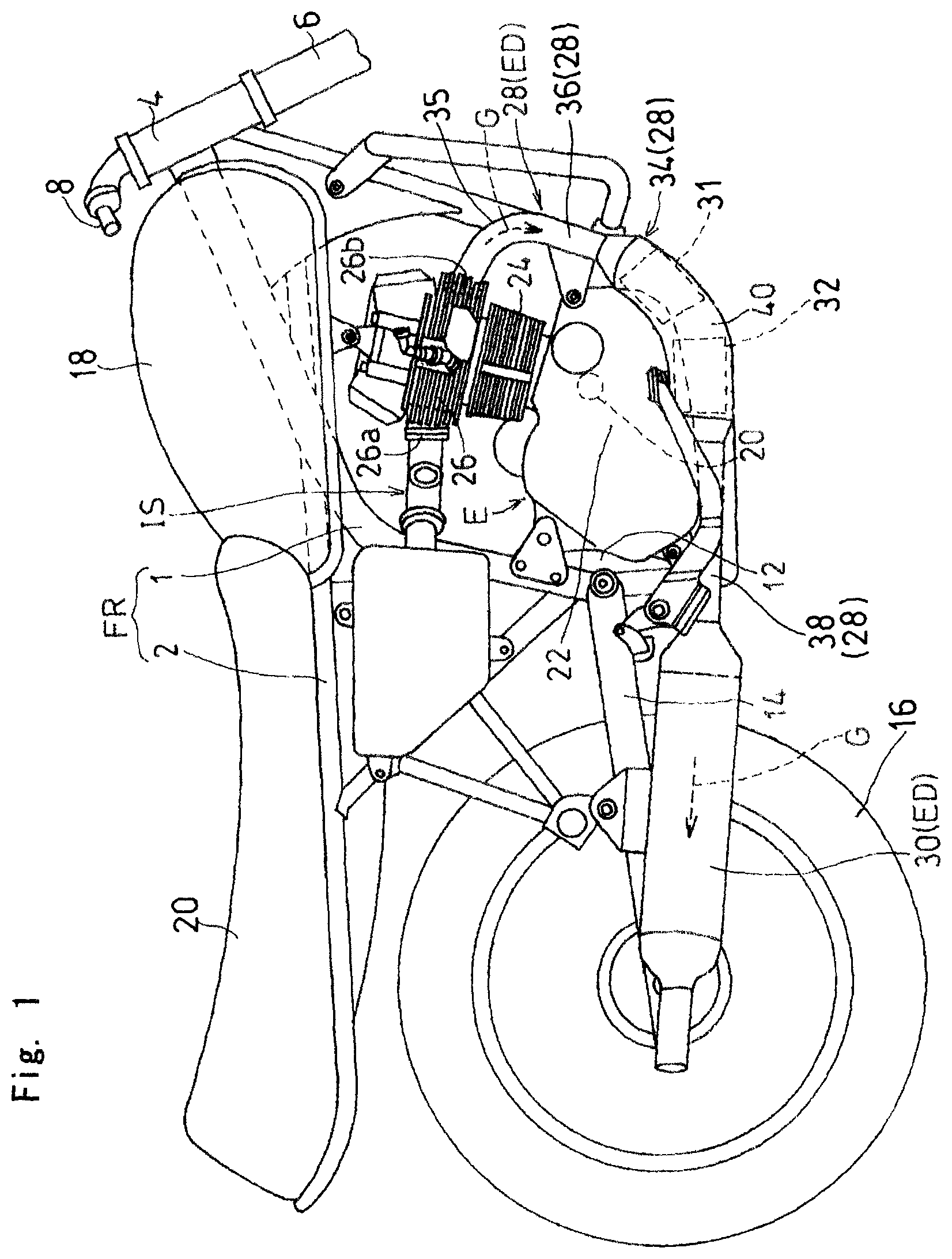 Patent US12345186 Figure 1 – Exhaust structure for engine