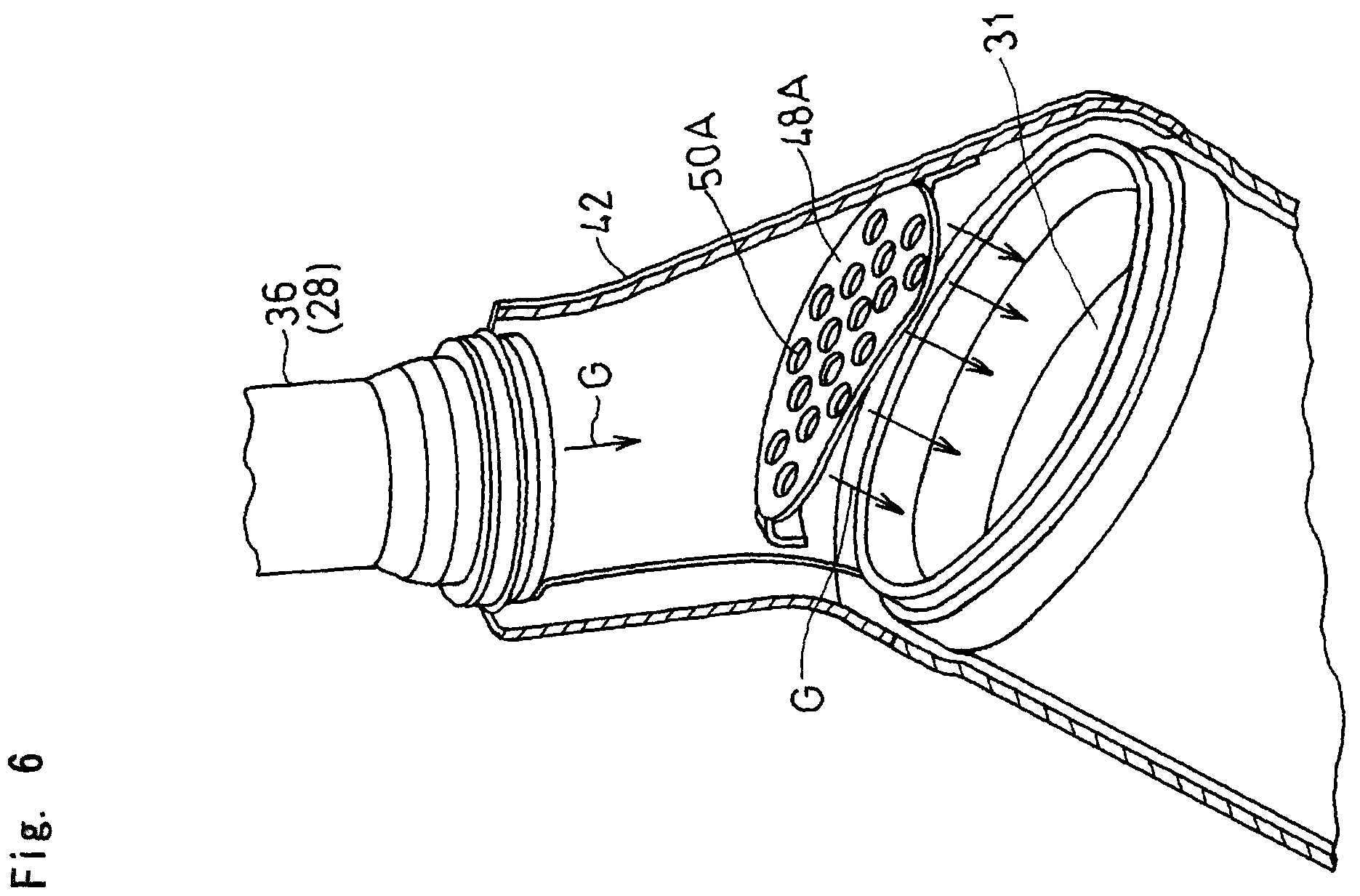 Patent US12345186 Figure 6 – Exhaust structure for engine