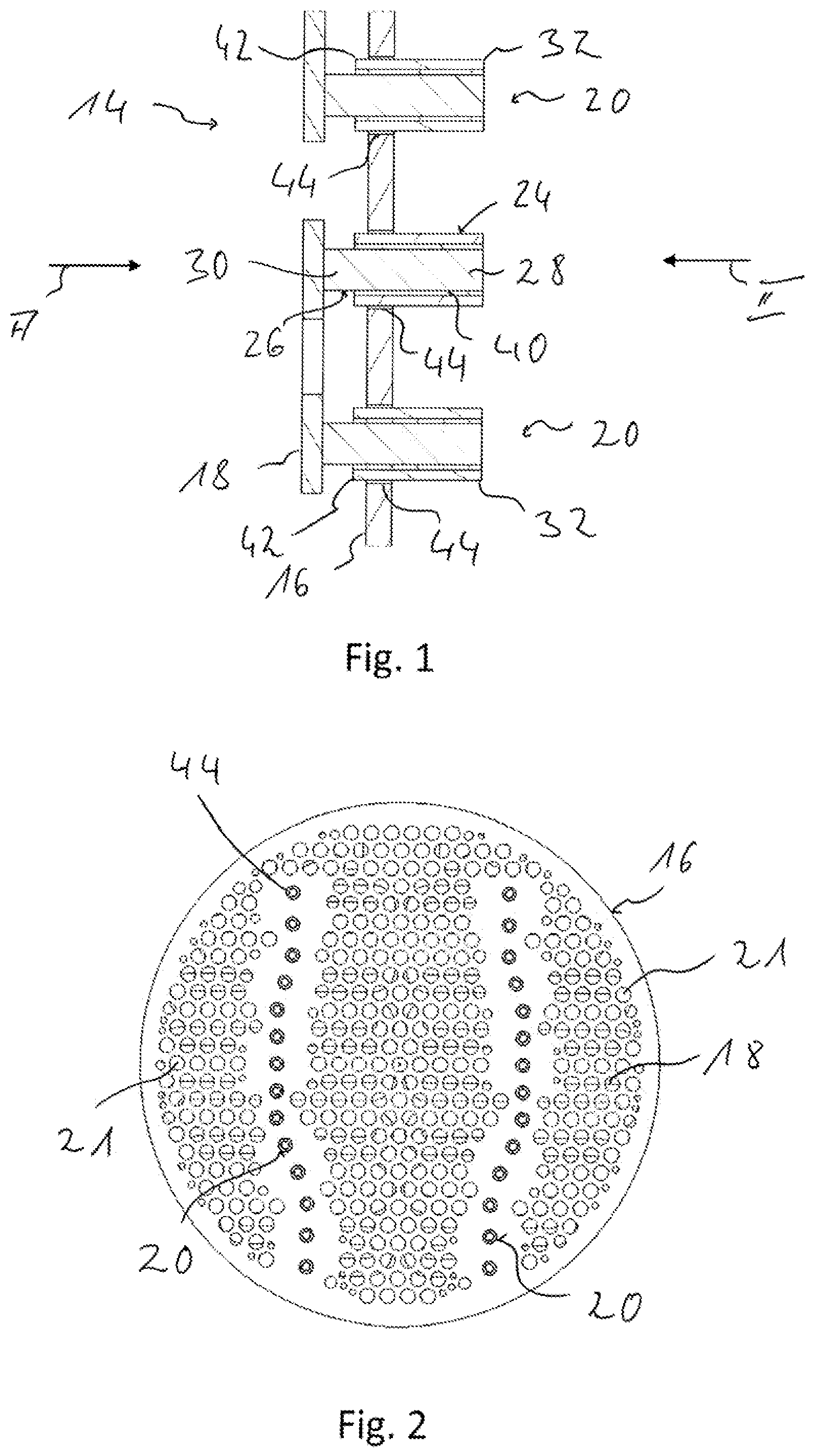 Patent US12345190 Figure 1 – Support unit for supporting a heating conductor of an exhaust gas heater on a carrier structure