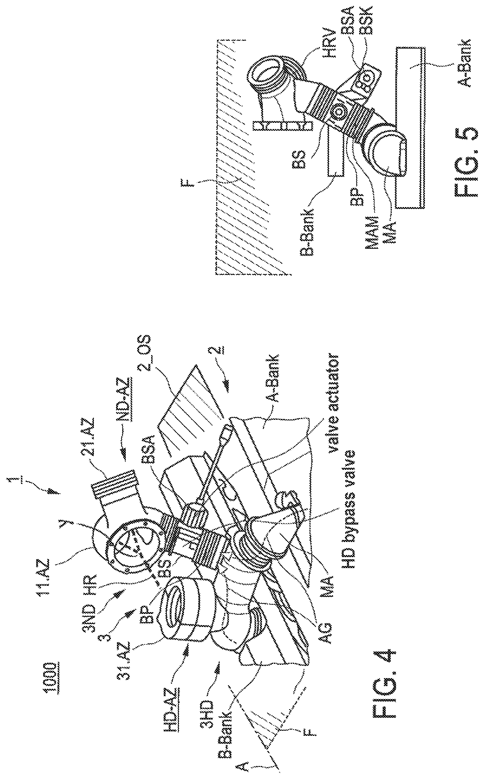 Patent US12345196 Figure 4 – Exhaust gas turbocharger arrangement and internal combustion engine