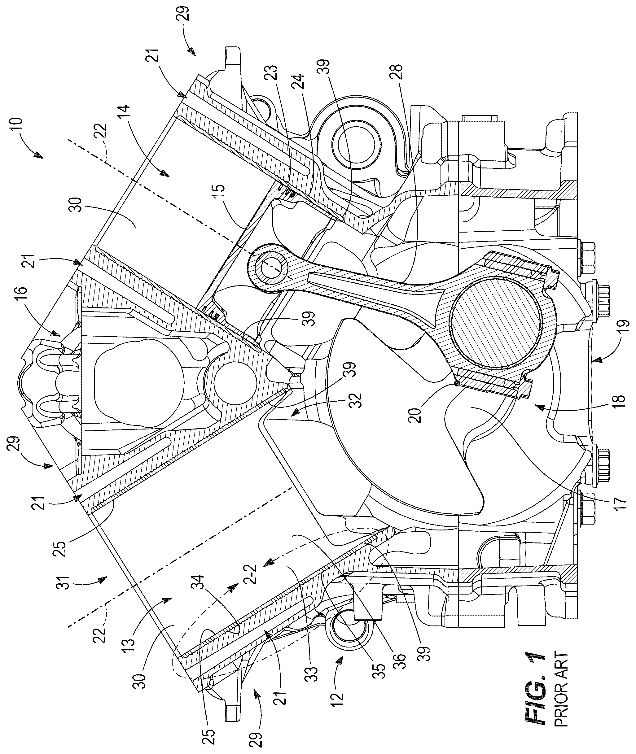 Patent US12345197 Figure 1 – Marine engines and methods of making marine engines having cylinder liners
