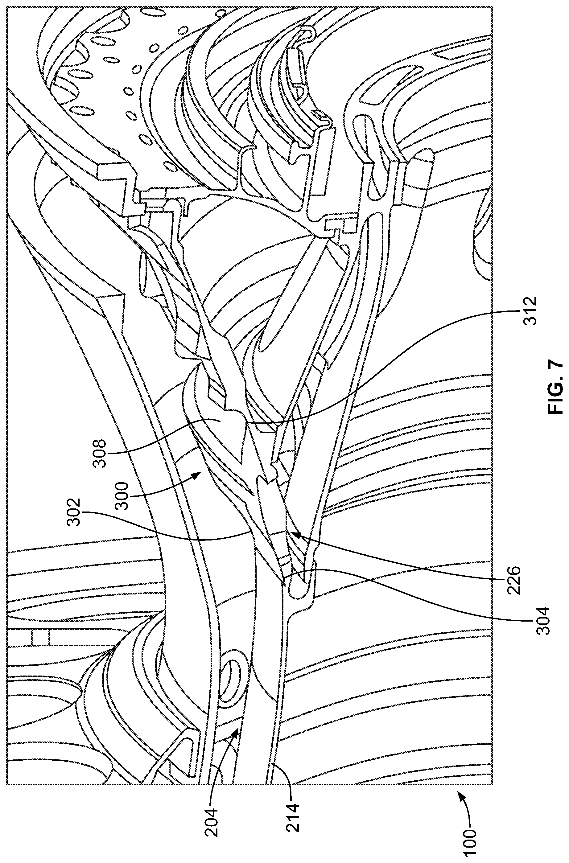 Patent US12345200 Figure 7 – Particle separators for turbomachines and method of operating the same