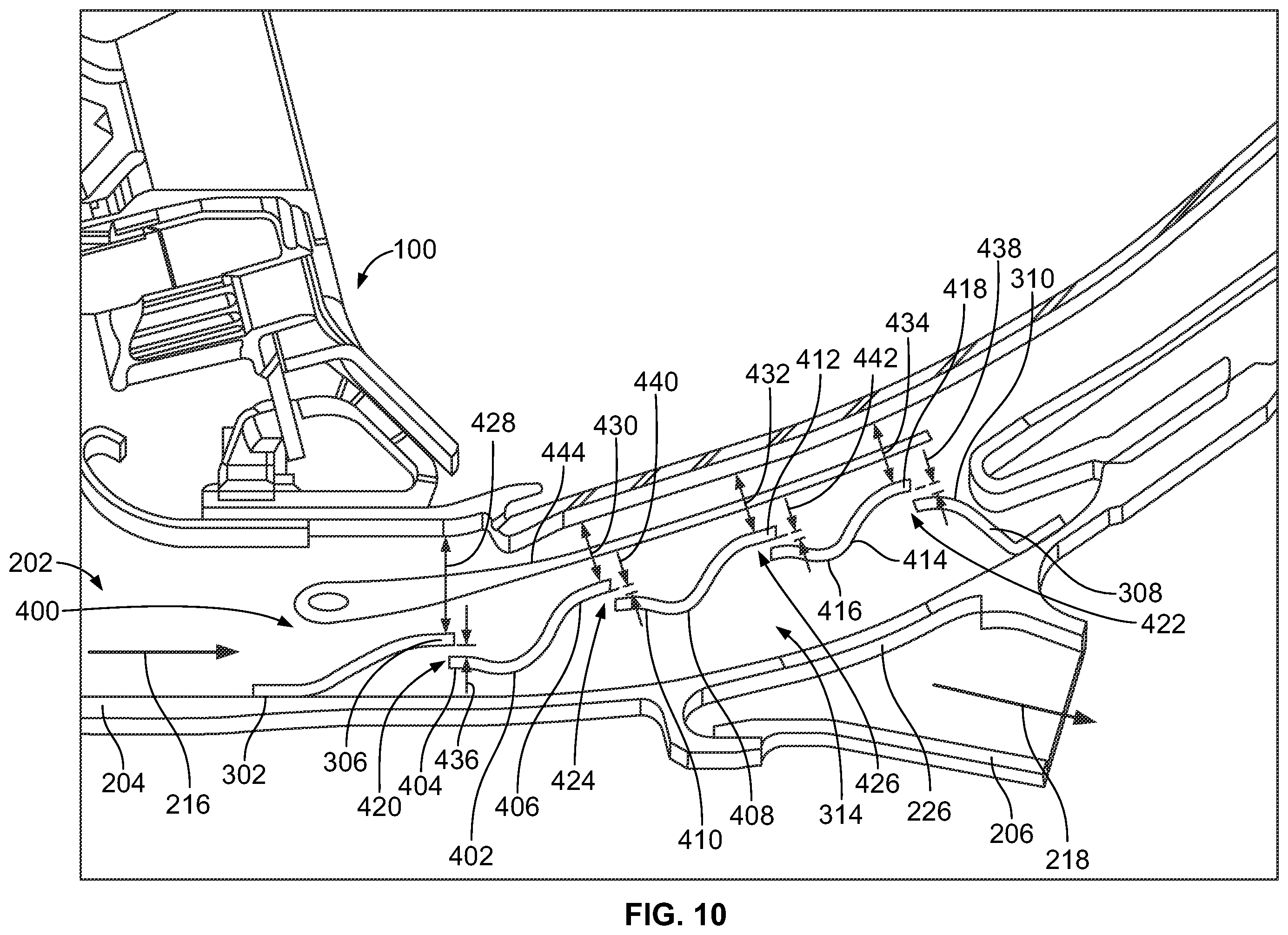 Patent US12345200 Figure 10 – Particle separators for turbomachines and method of operating the same