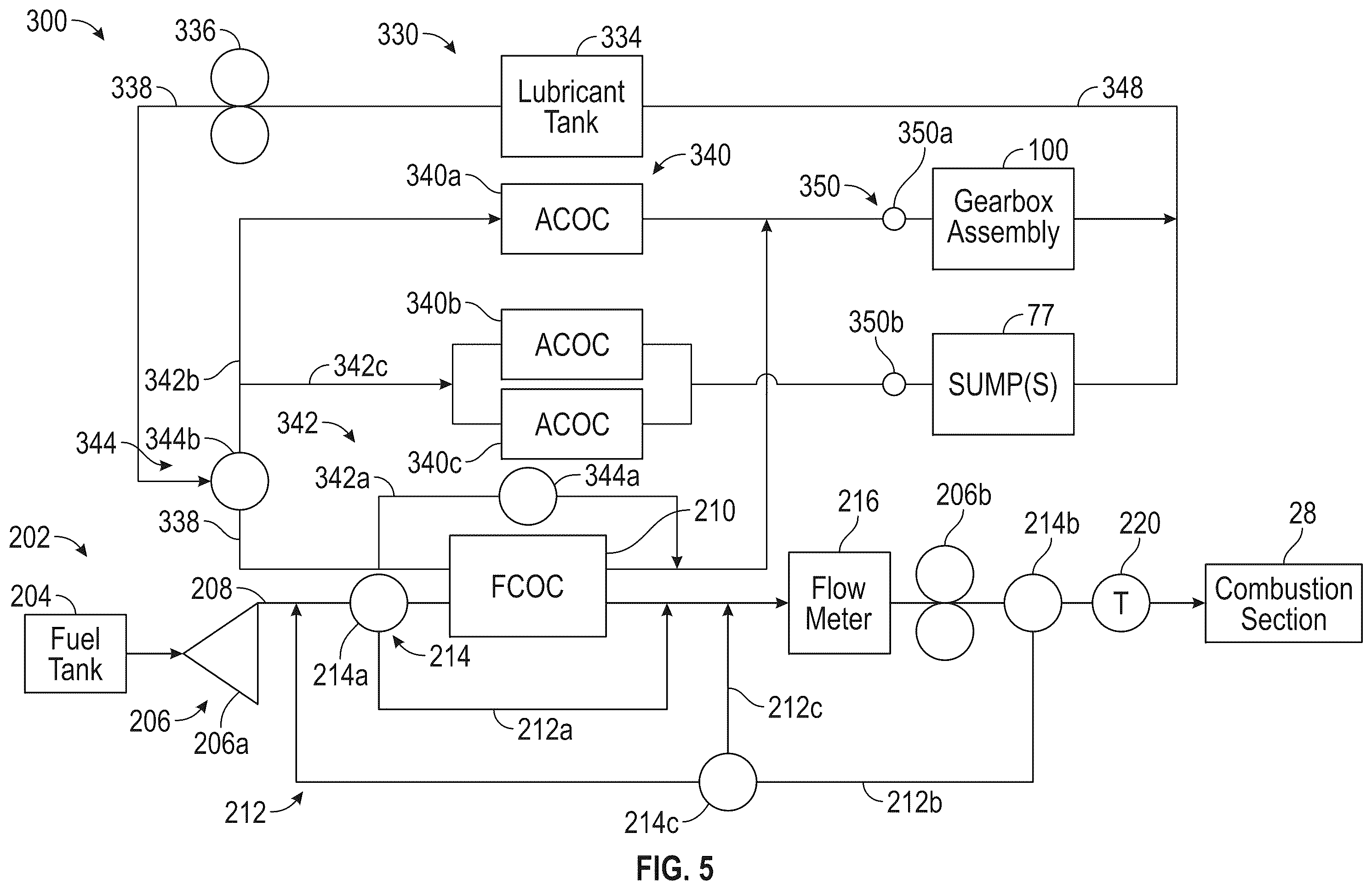 Patent US12345201 Figure 5 – Gearbox assembly with lubricant extraction volume ratio
