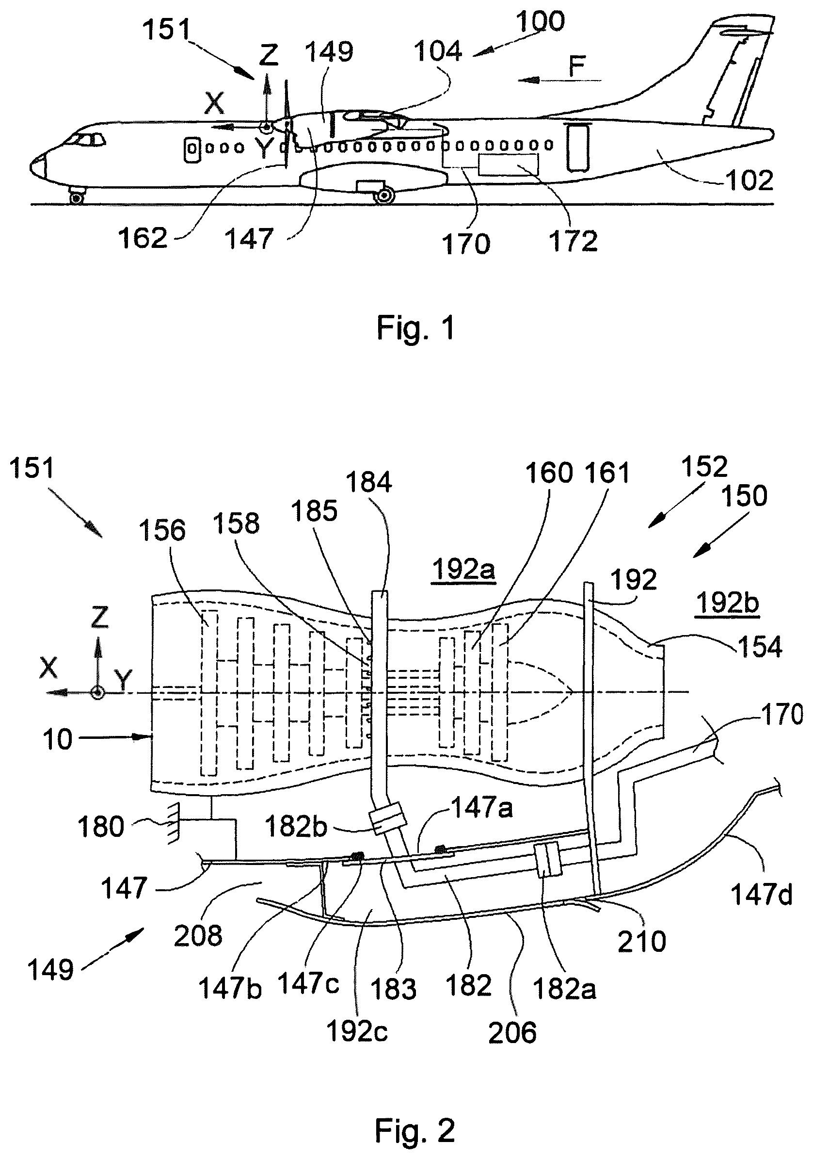 Patent US12345206 Figure 1 – Propulsion assembly for an aircraft